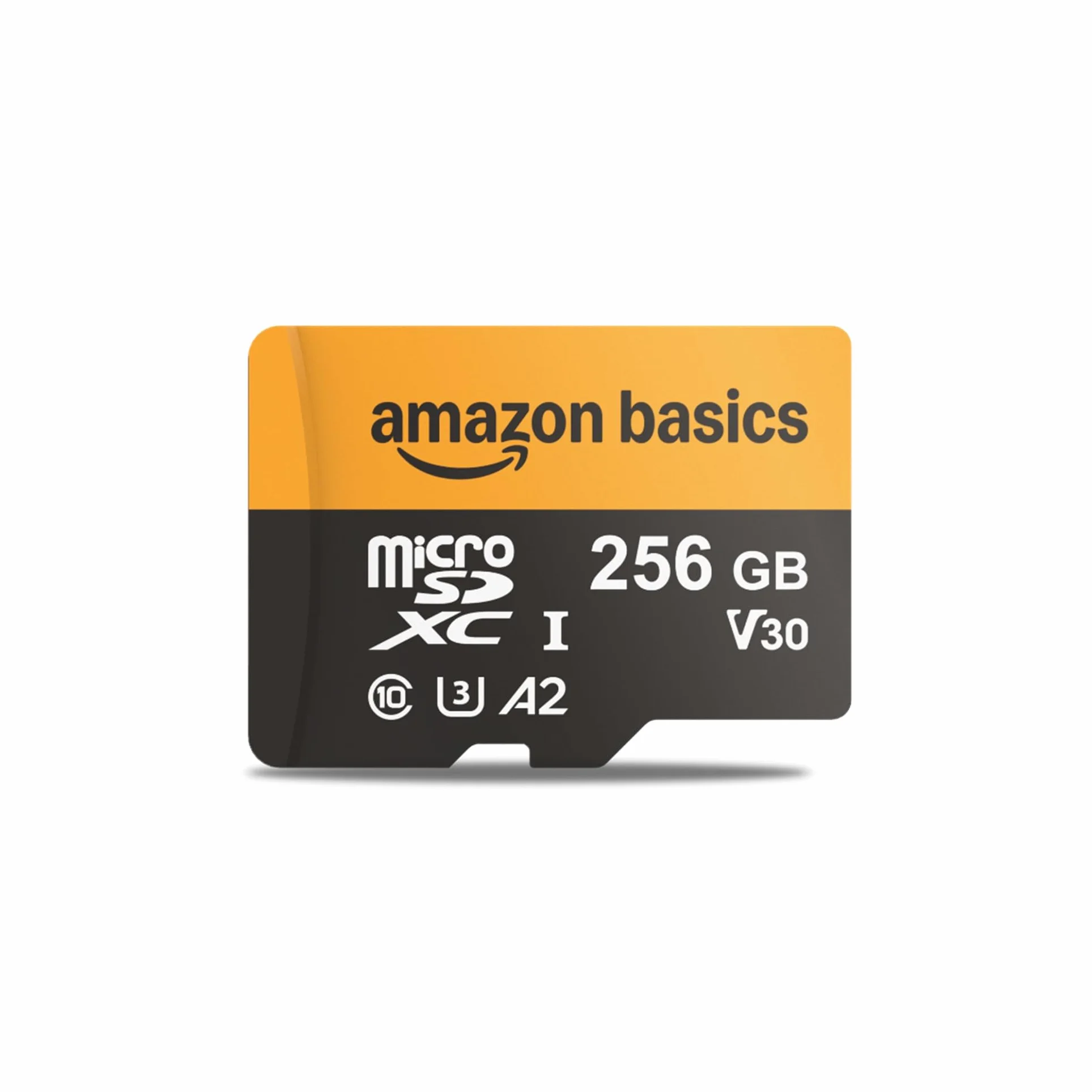 Amazon Basics Karta pamięci microSDXC 256 GB z adapterem, prędkość odczytu do 200 MB/s, 1 sztuka