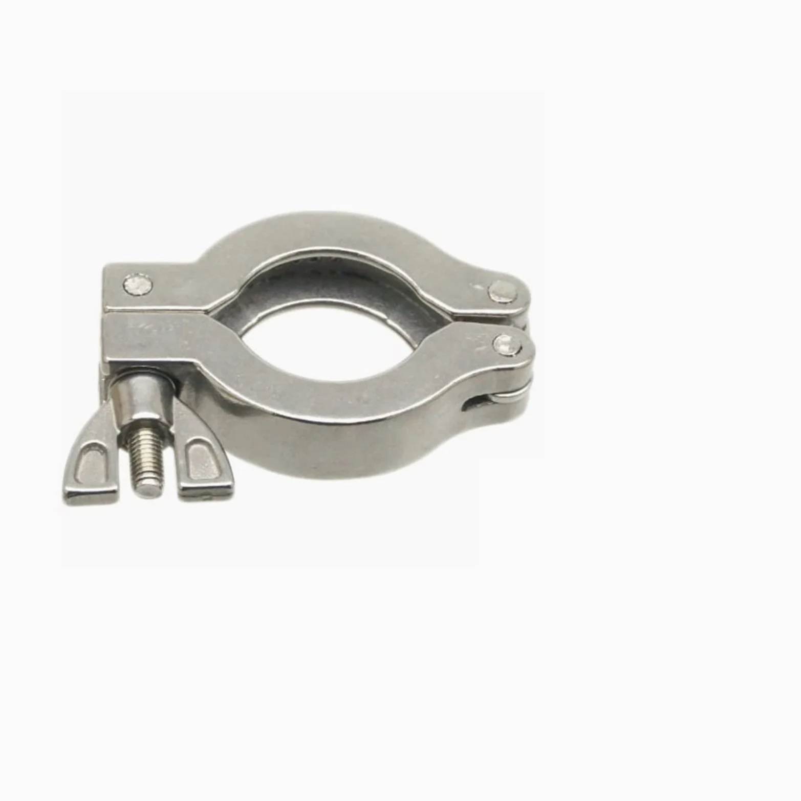 Aluminiowy Triclamp KF Zacisk Zawiasu Próżniowego Zacisk Rury Złączki Tri Clamp z Aluminiowym Wspornikiem Centrującym i Gumowym O-ring (Kolor: Srebrny, Rozmiar: KF50) Okucia