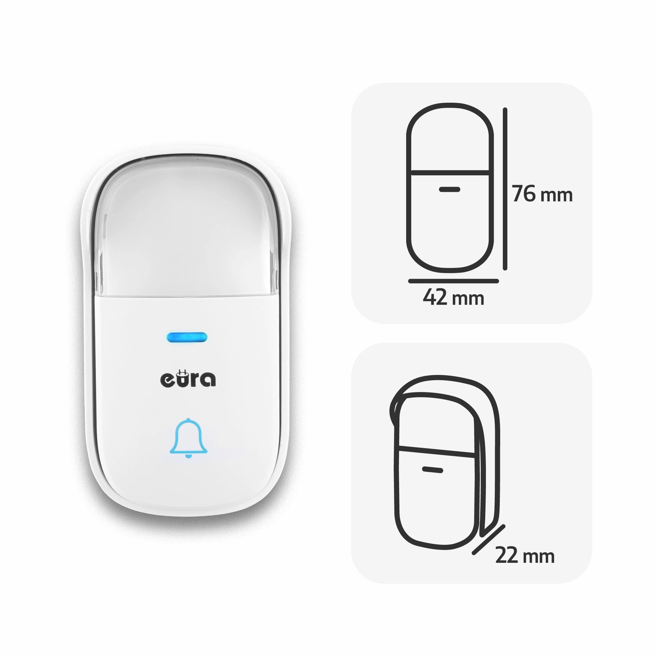 EURA WDP-52A3 dzwonek do drzwi, biały