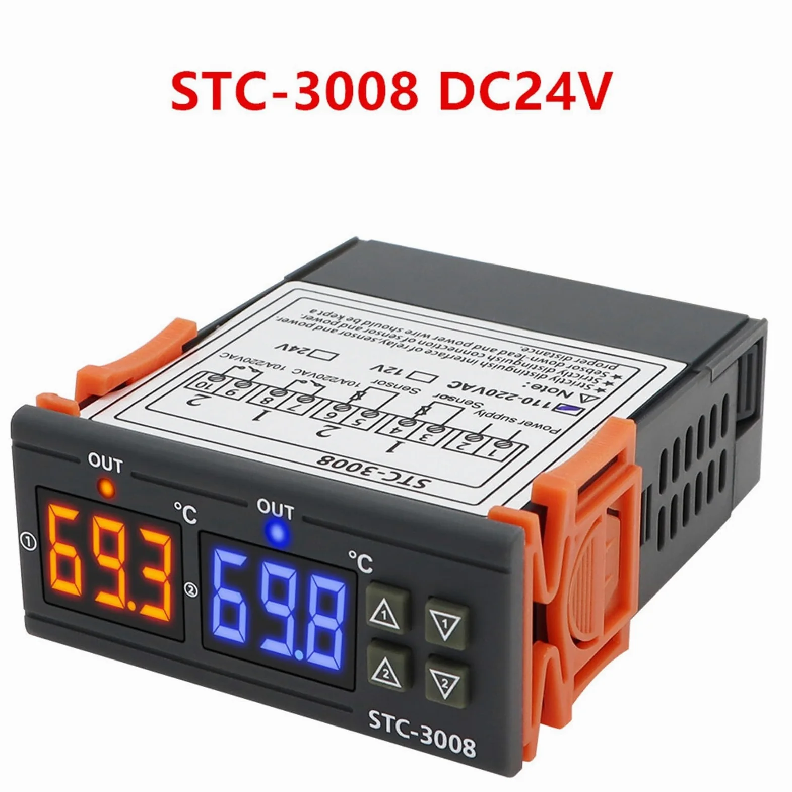 STC-1000 STC-3028 STC-3008 Cyfrowy Wilgotność Regulator Wilgotności Termometr Czujnik Podgrzewacz Chłodziarka 24 V/220 V (STC-3008 DC24V)
