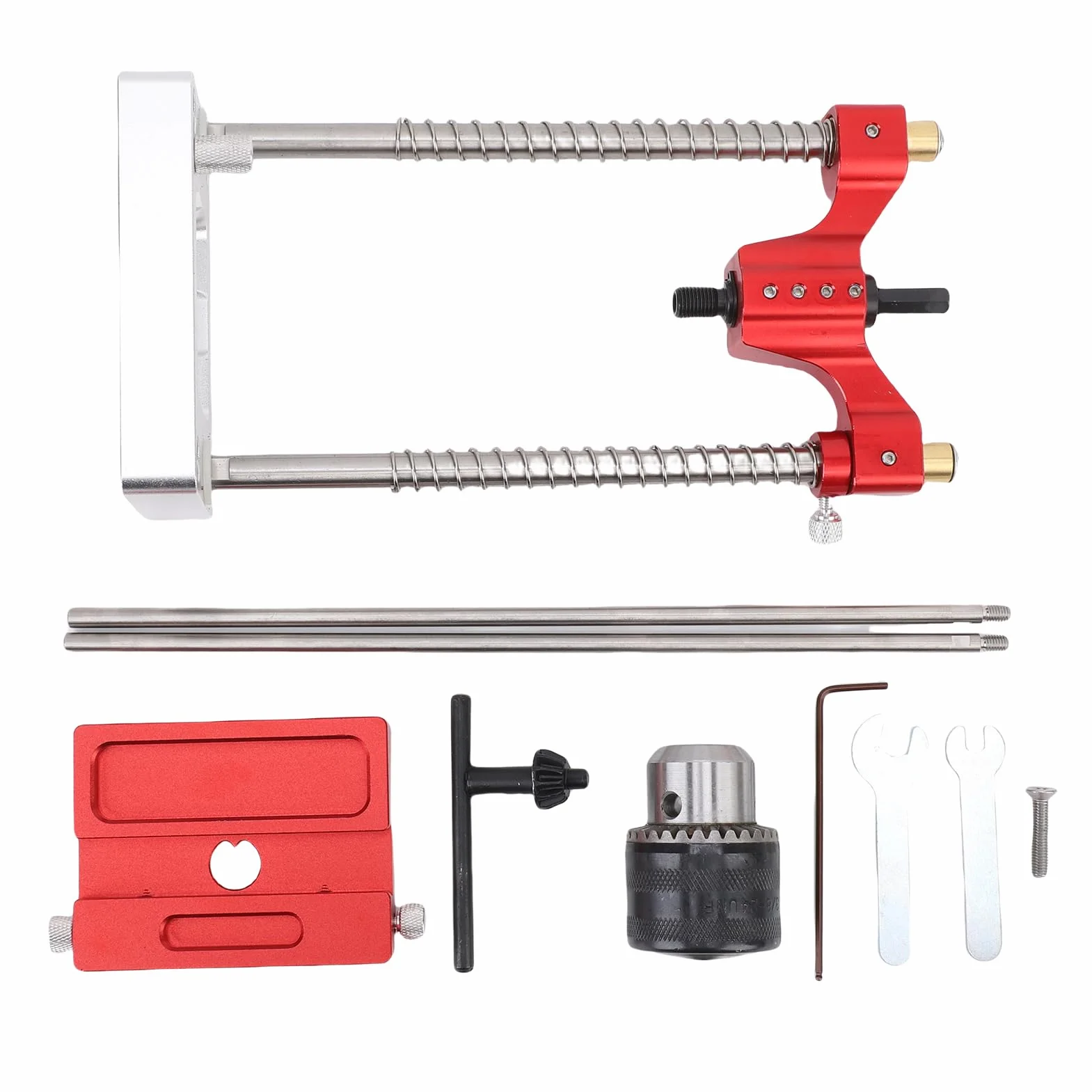 Wiertarka, przenośna prowadnica wiertła ze stopu aluminium z możliwością regulacji kąta do obróbki drewna