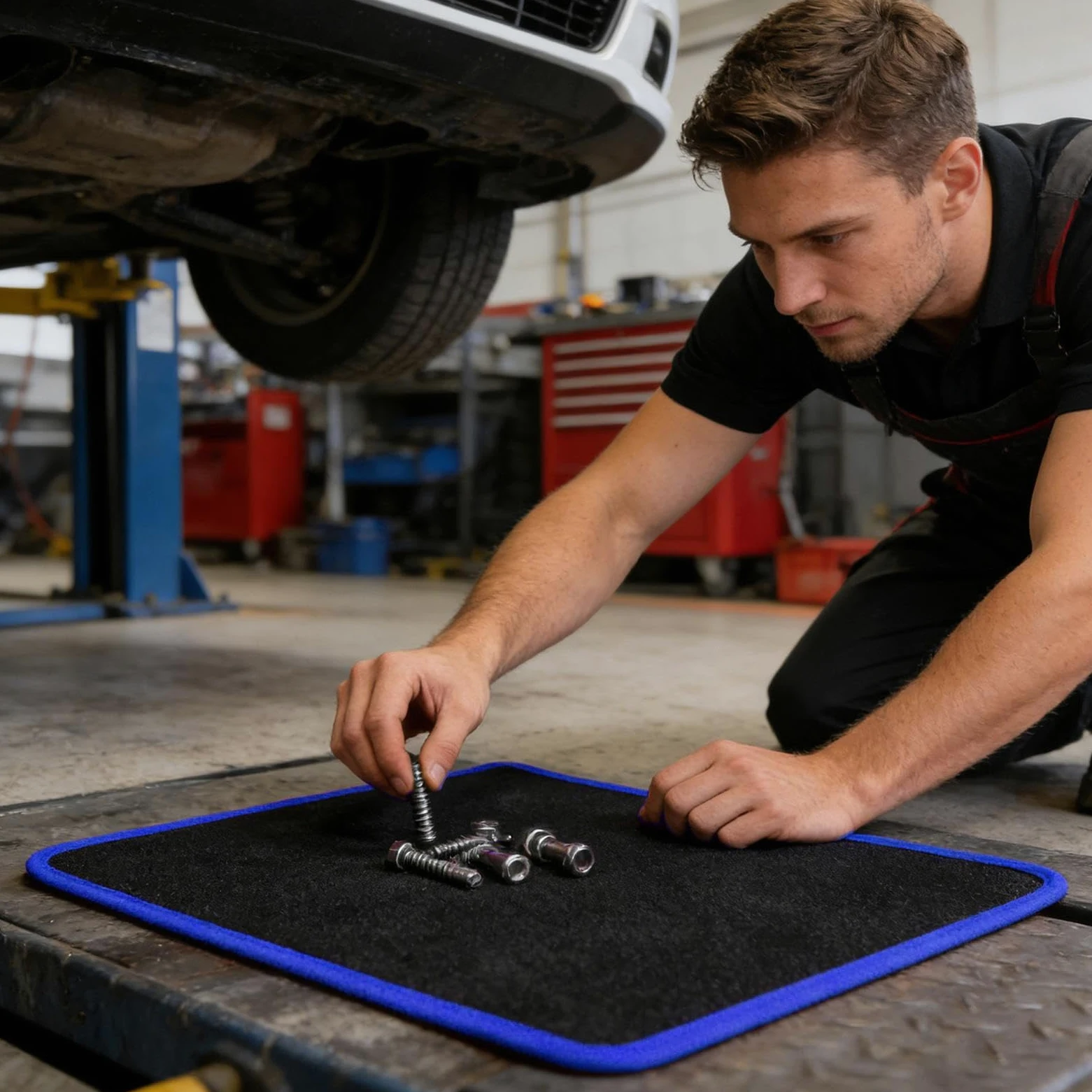 Magnetyczna Mata Na Narzędzia Dla Mechaników 3 Sztuki Maty na Narzędzia z | Magnetyczna Taca Na Części do Domu Garażu Warsztatu Budowy Naprawy Samochodów Mechanika Elektryka Ś