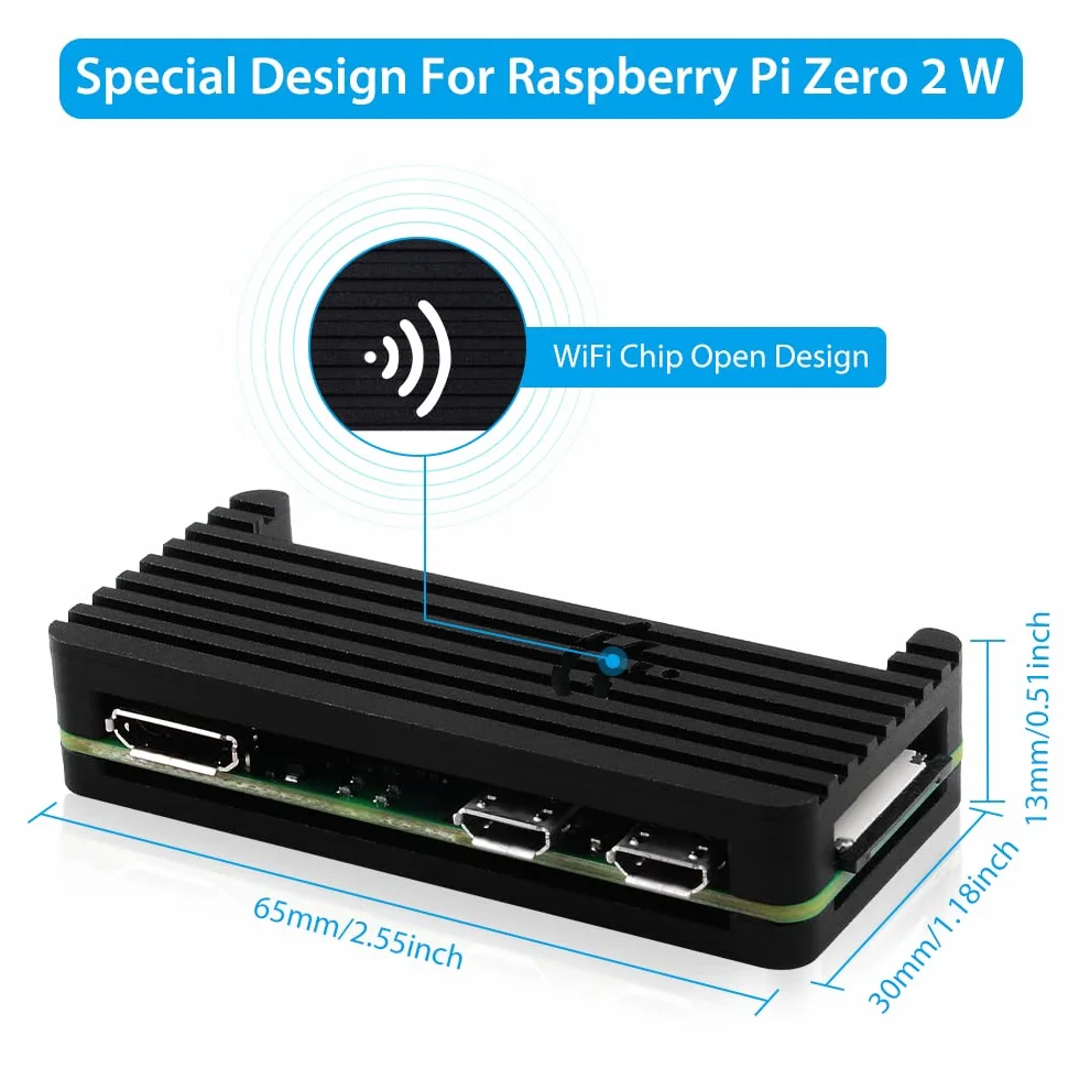 GeeekPi Zestaw obudowy dla Raspberry Pi Zero 2 W, z obudową Pi Zero,Część sieciowa, korpus chłodniczy,HUB USB,Nagłówek GPIO,Kabel OTG, Kabel do ON/Off przełącznika dla Pi Zero 2 W/Pi Zero W/Pi Zero