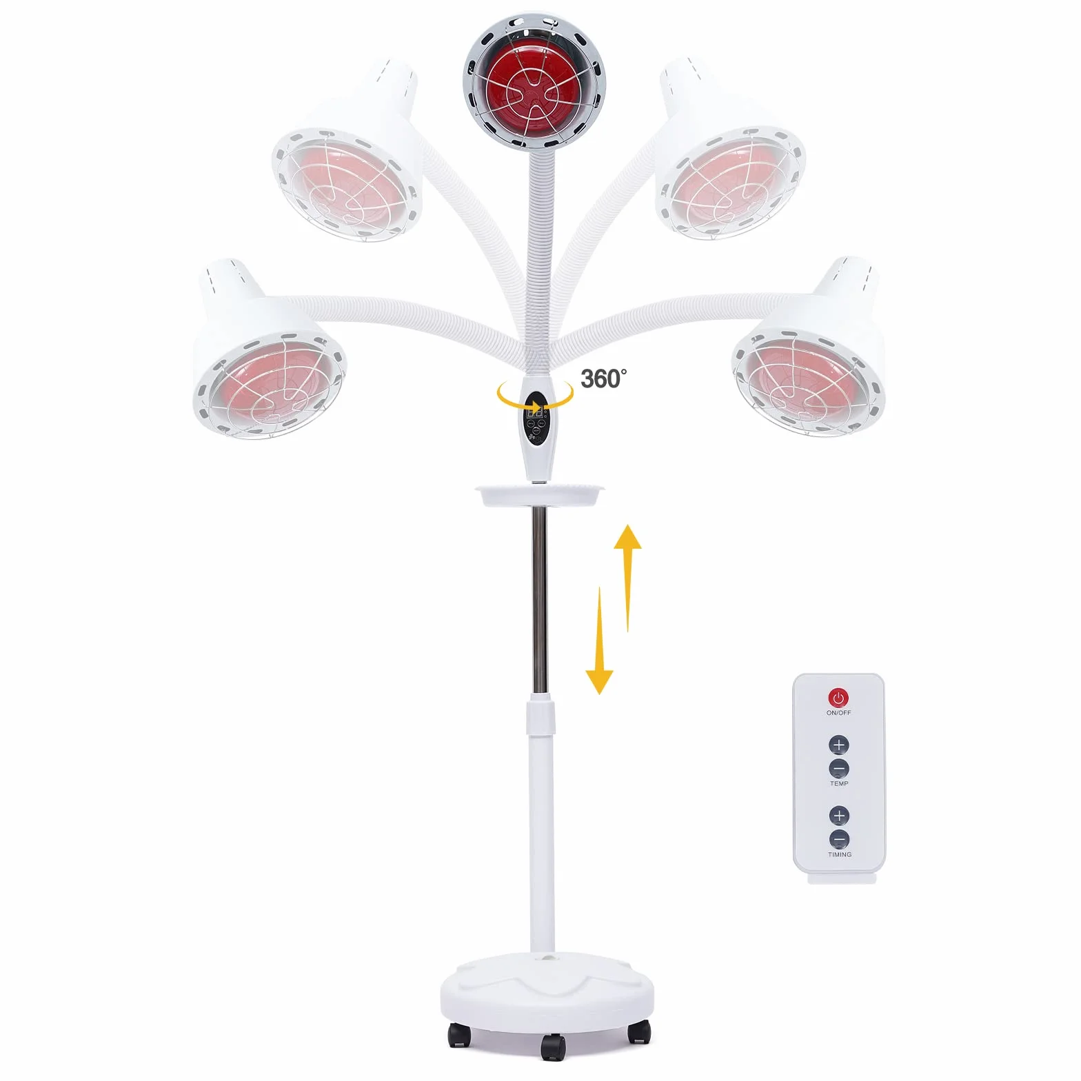 Lampa na podczerwień czerwone światło 275 W 10 ustawień temperatury 8-70°C pilot zdalnego sterowania