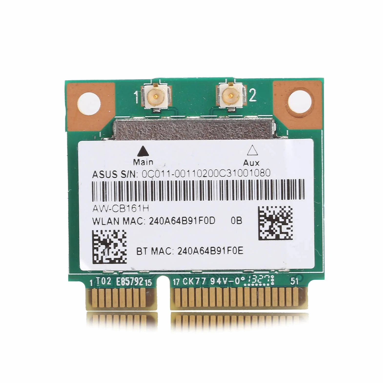Moduł Wi-Fi, PCI-E 2,4/5,0 GHz Bluetooth 4.0 AW-CB161H 433 Mbit/s 802.11a/b/g/n/ac RTL8821AE, bezprzewodowa karta sieciowa do większości Loptop
