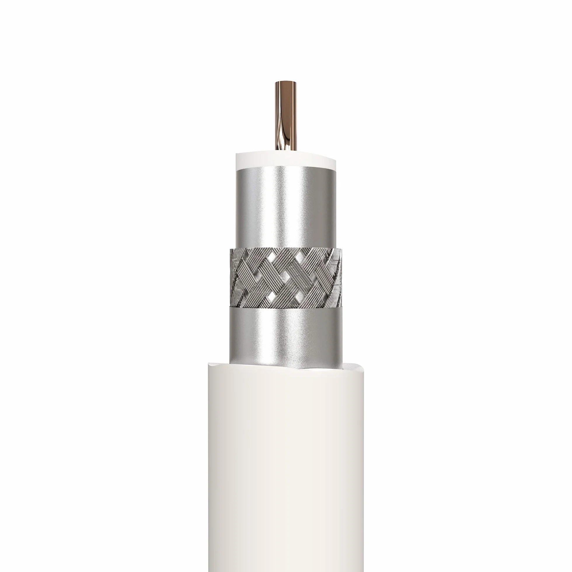Conecto HQ kabel antenowy DVB-C, DVB-T/T2-4K UHD 1080p Full HD HDTV 3D, koncentryczny, wtyczka TV/gniazdo, podwójne ekranowanie, pozłacana wtyczka, biały, 1,5 m