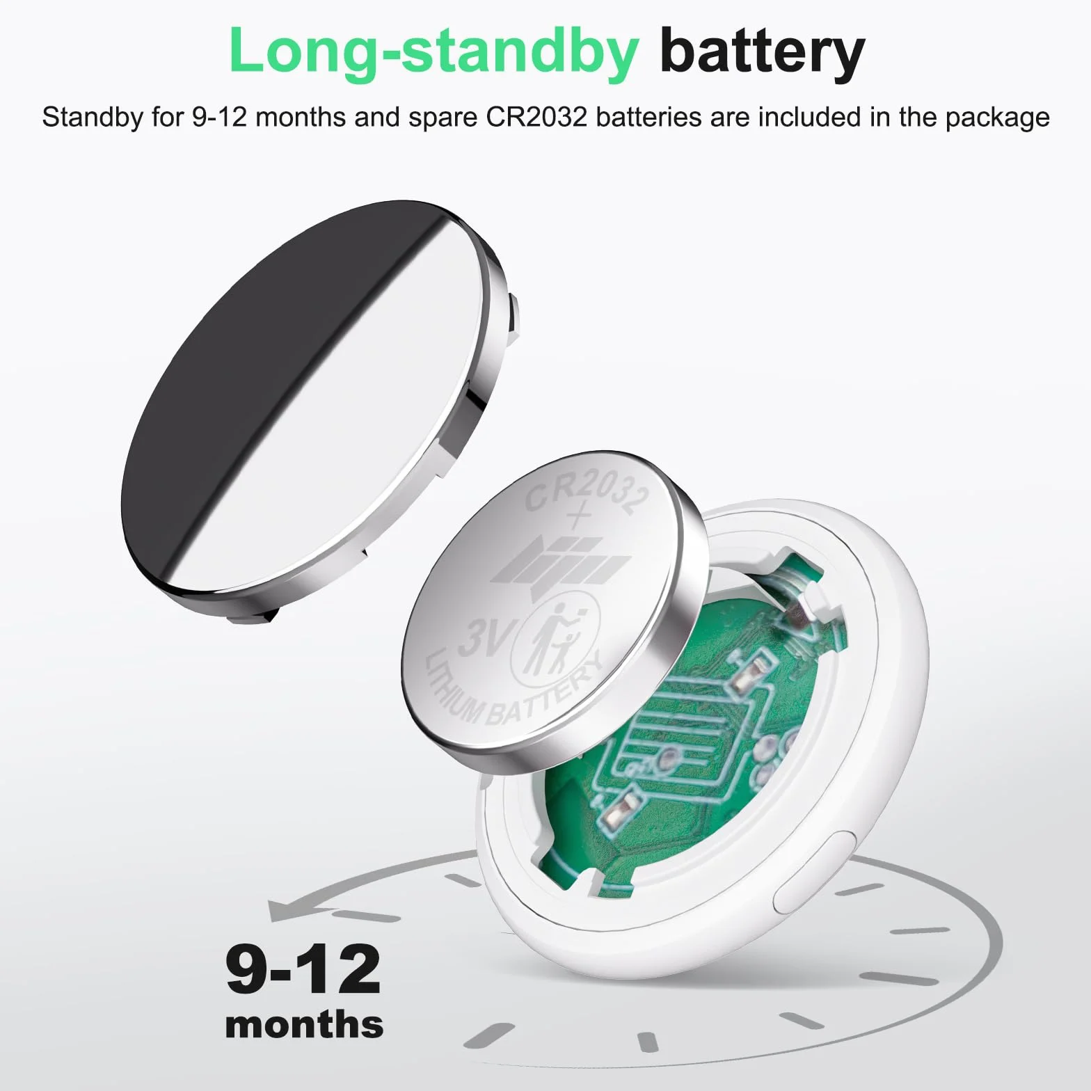 Smart Air Tracker Tag kompatybilny z Apple Where is? (tylko iOS), Smarttag Key finder do kluczy, roweru, portfela, walizki, psów, kotów (Biały, 4-Pack)
