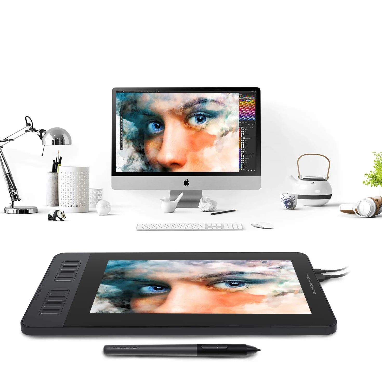 GAOMON PD1161 graficzny tablet rysunkowy z monitorem HD o przekątnej 11,6 cala i rysikiem 8192 poziomów, niewymagającym baterii, do projektowania artystycznego
