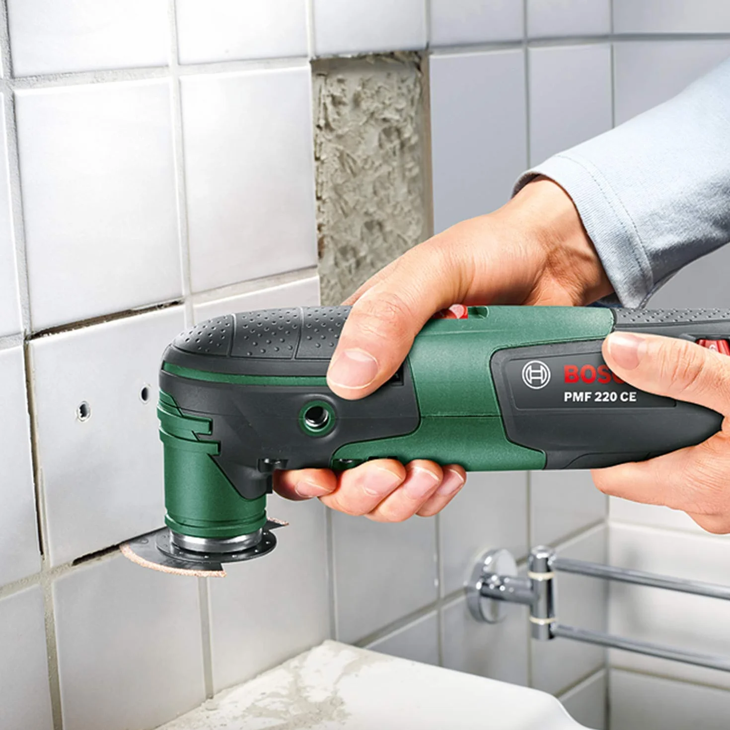 Bosch Wielofunkcyjne narzędzie DIY PMF 220 CE, czarny, zielony, 0603102000 220 W, 220 V