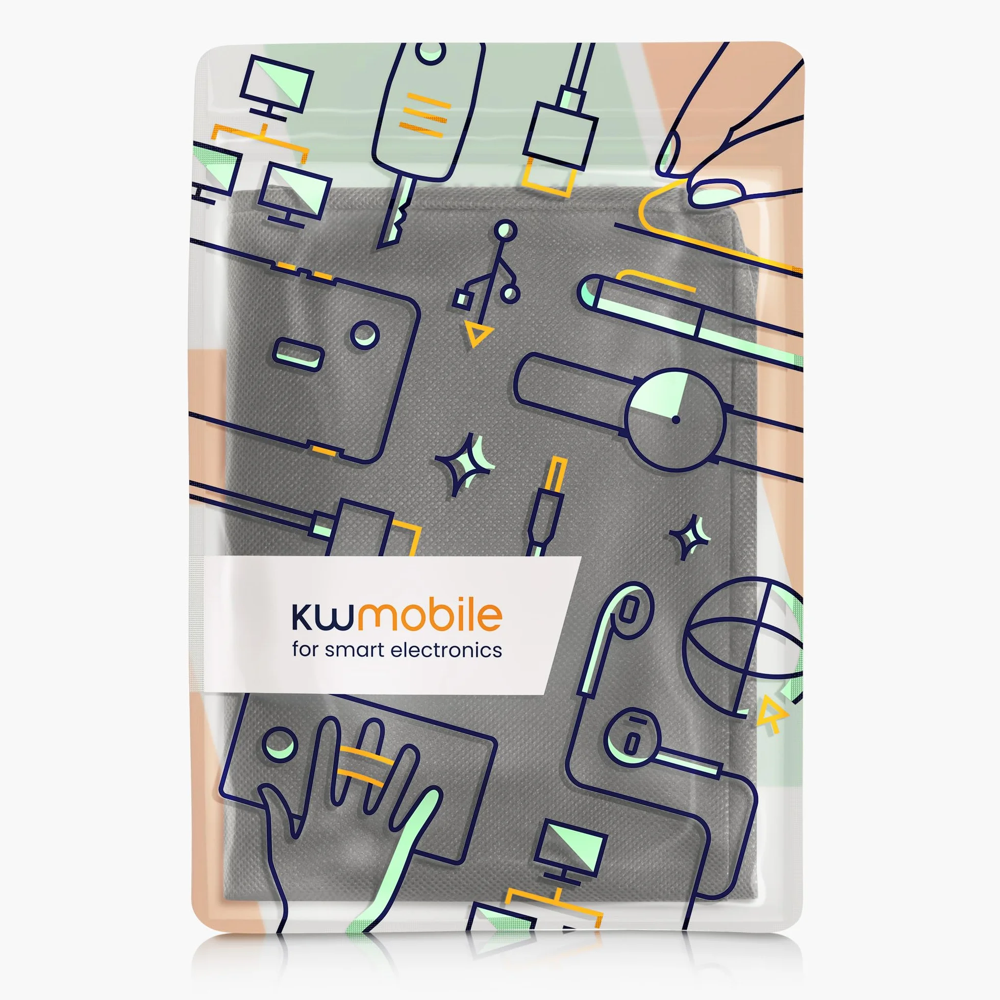 Kwmobile Osłona przeciwpyłowa do Canon MAXIFY MB5150 - Etui ochronny z tkaniny ciemnoszary