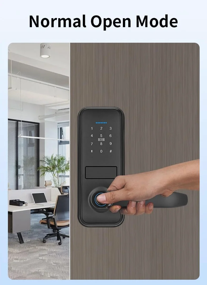 Smart Lock Bezkluczowy Biometryczny Bluetooth Slepek Srebrzysty