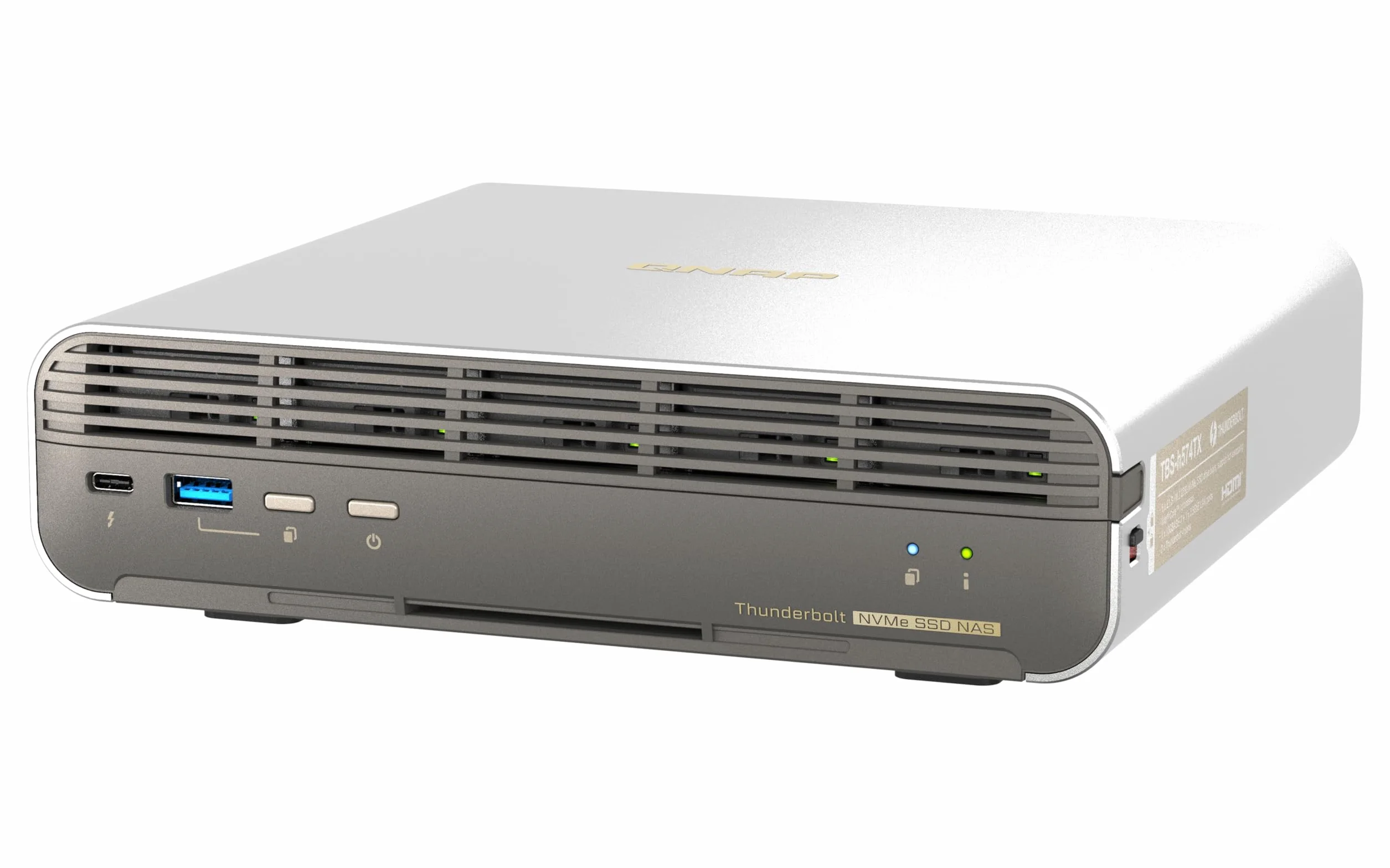 QNAP TBS-h574TX-i5-16G Thunderbolt Compact All-Flash 5x E1.S M.2 SSD Intel Core i5-1340PE 2x Thunderbolt 4