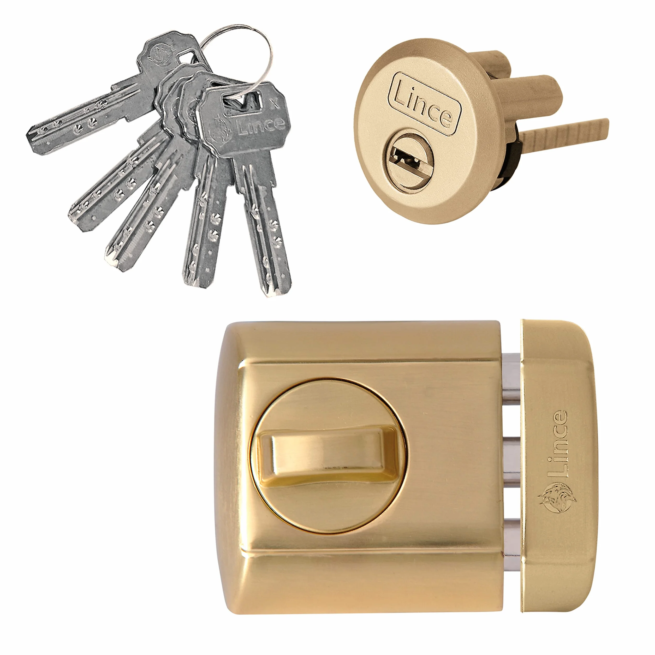 Lince Zamek Supra Key 4930-Hl mosiężna powłoka