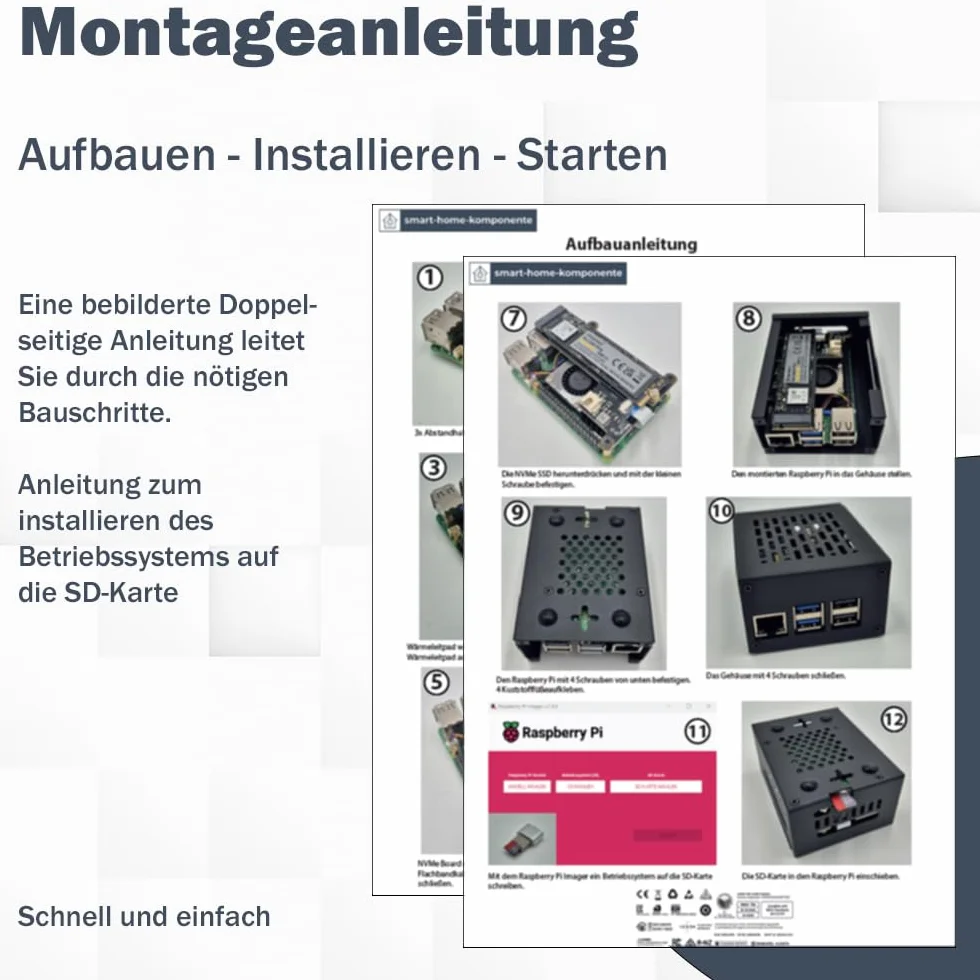 Raspberry Pi 5 16 GB zestaw metalowa obudowa Active Cooler M.2 NVMe SSD PCIe Board zasilacz USB-C 27 W karta SD Ultra 64 GB kabel micro HDMI 4K