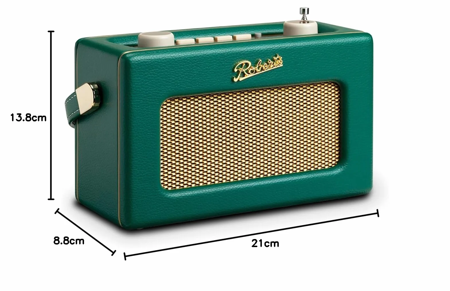 Roberts Revival Uno BT DAB+ FM Bluetooth Przenośne radio budzikowe, ciemnozielony