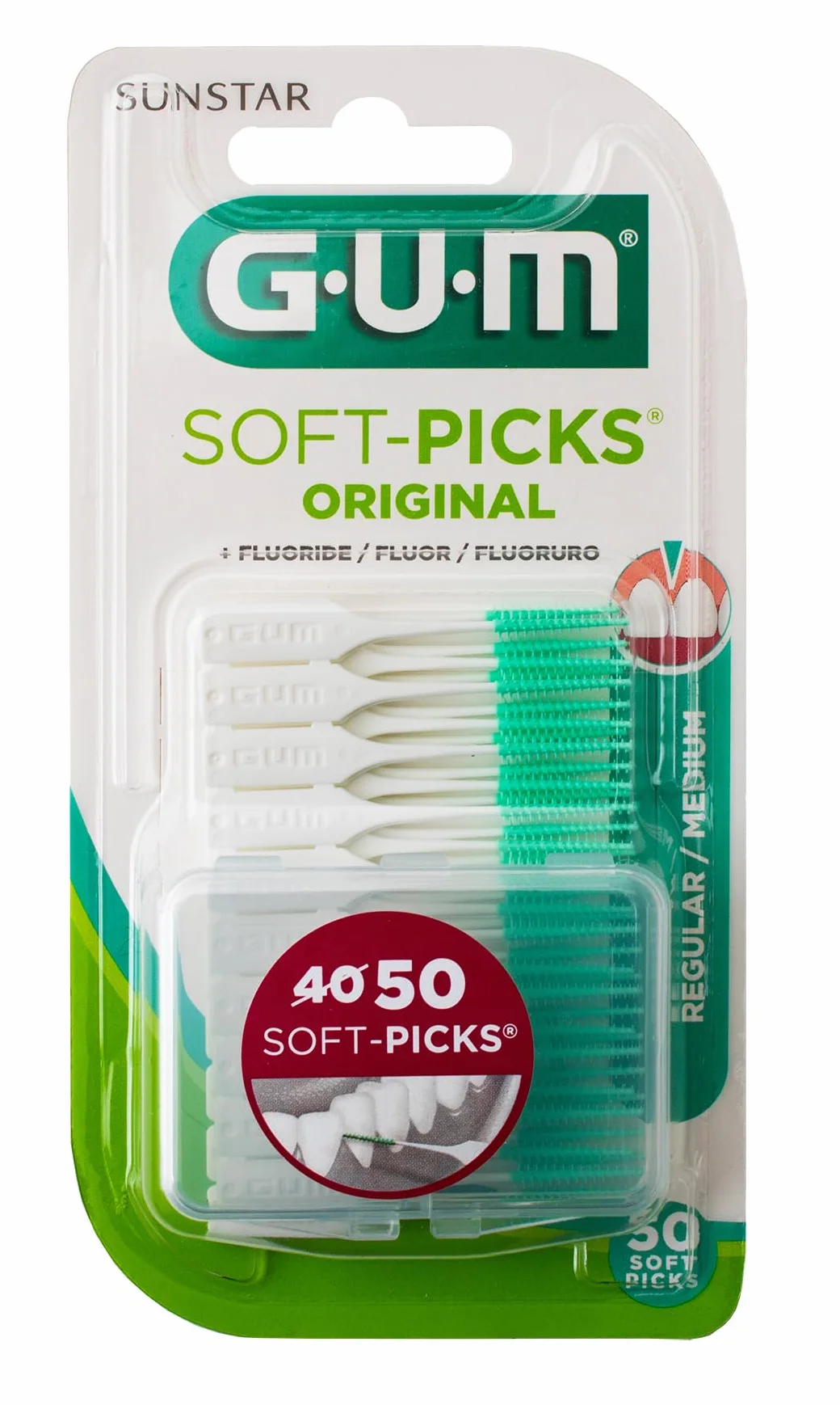 Gum 158155 Soft Picks Original, regularne, 50 szt