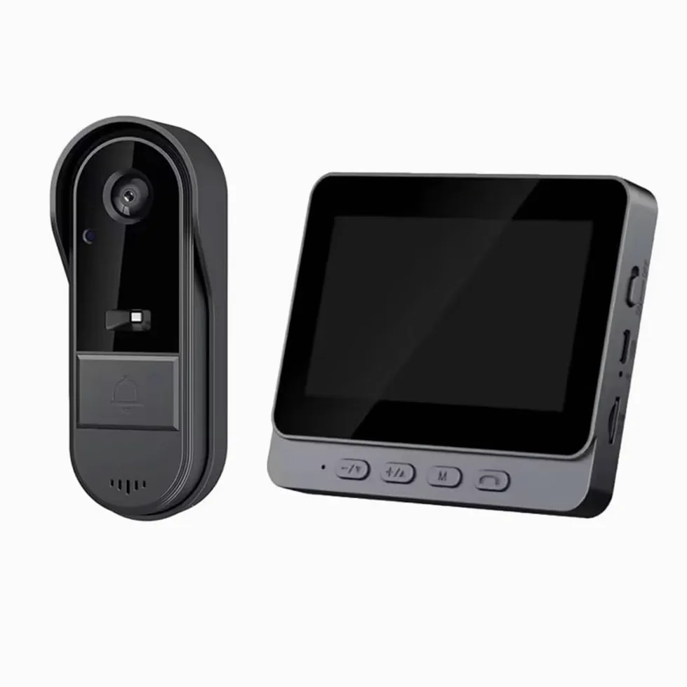Domofon Dzwonek do drzwi Night HD-Vision 4,3-calowy ekran IPS wodoodporna kamera dzwonka do drzwi inteligentne bezpieczeństwo w wideo firmy Bell