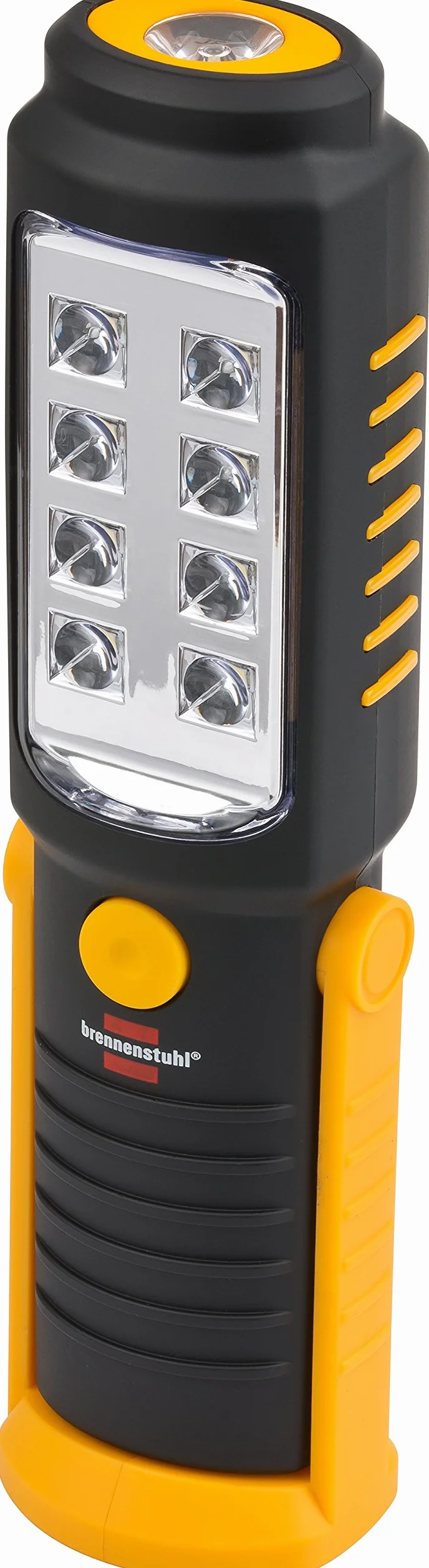 Brennenstuhl Latarka z akumulatorem/lampa reczna LED SMD 250+100lm (lampa warsztatowa o maks. czasie swiecenia 10h, z obrotowym hakiem i magnesem)