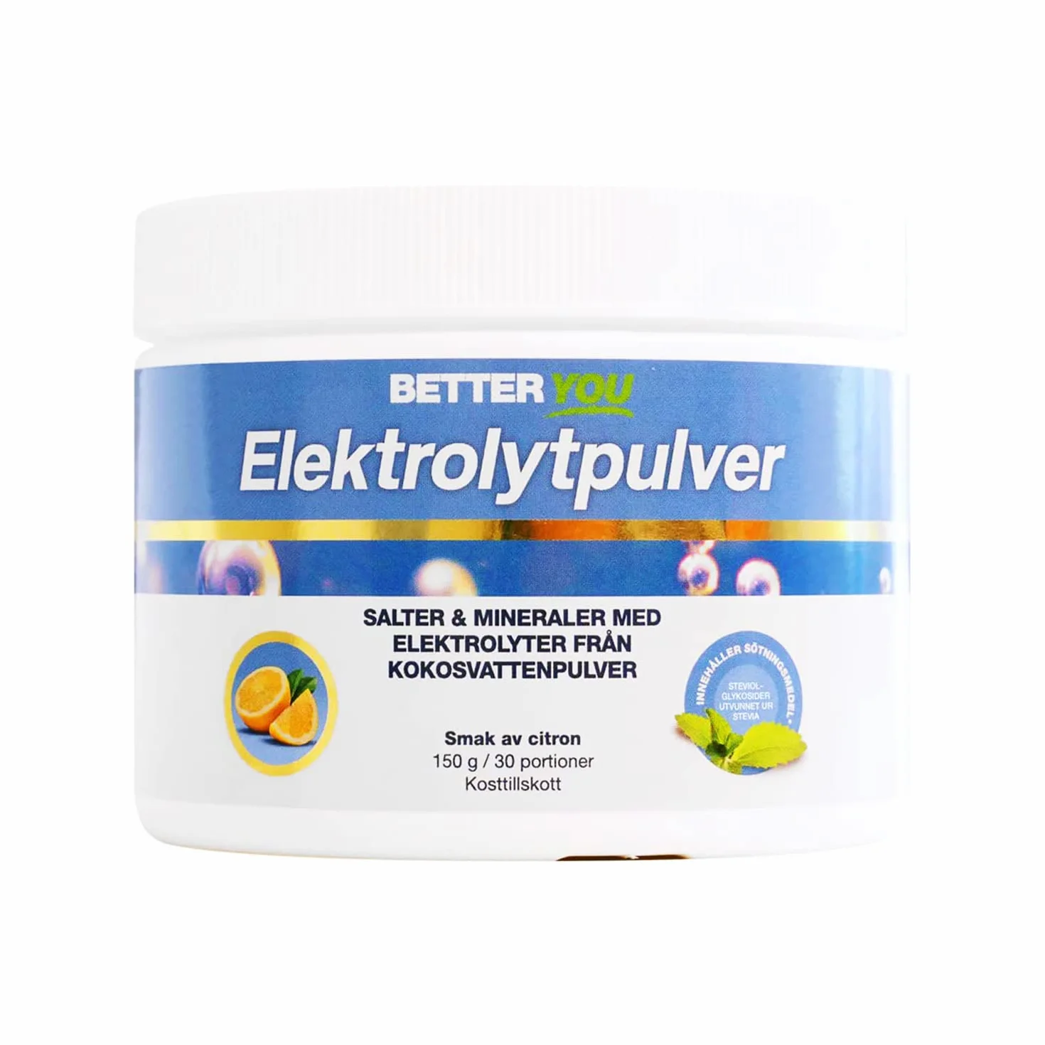 Better You Electrolyte w proszku - Przywraca i utrzymuje równowagę płynów - Sole i minerały dla osób, które intensywnie ćwiczą lub pocą się - Smak cytryny - Zatwierdzone wegańskie - Dodatek wody kokosowej w proszku - 150 g
