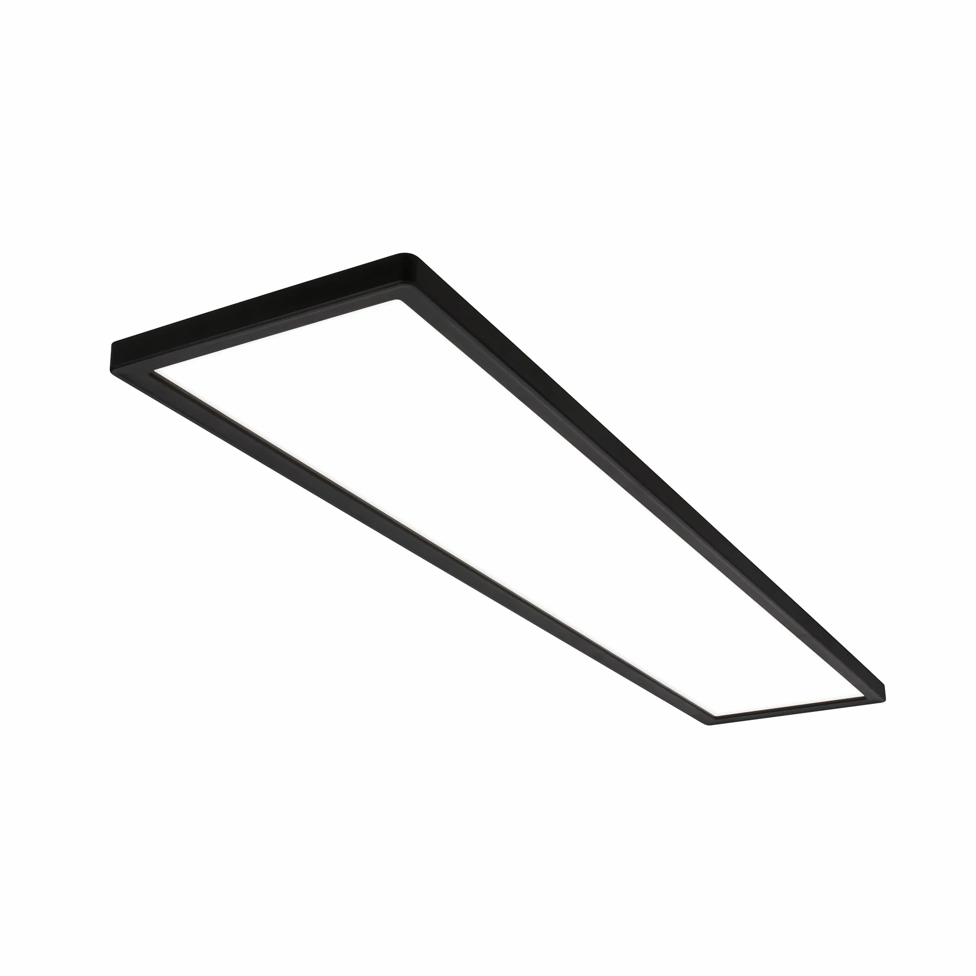 BRILONER - Lampa LED sufitowa 98 cm, płaska, ze światłem pośrednim, neutralna biel, do salonu, kuchni, panel LED, 98x20x3 cm, czarna – nowoczesny design i wydajność