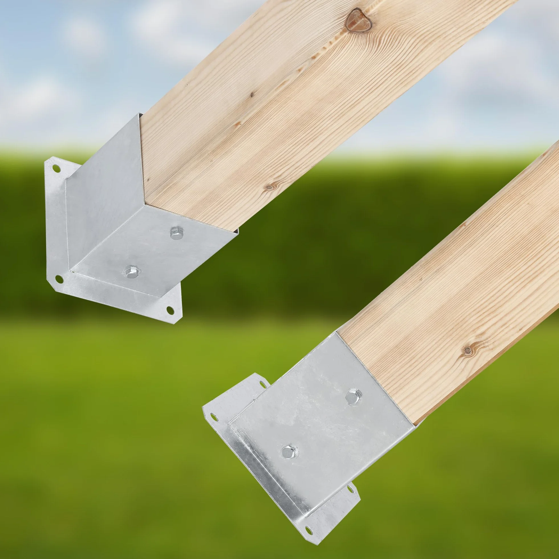 KOTARBAU® Podstawa Słupa Drewnianego Przykręcana - 50 x 50 mm - Kotwa do Ogrodzeń - Wspornik do Słupka do Wiaty Altany