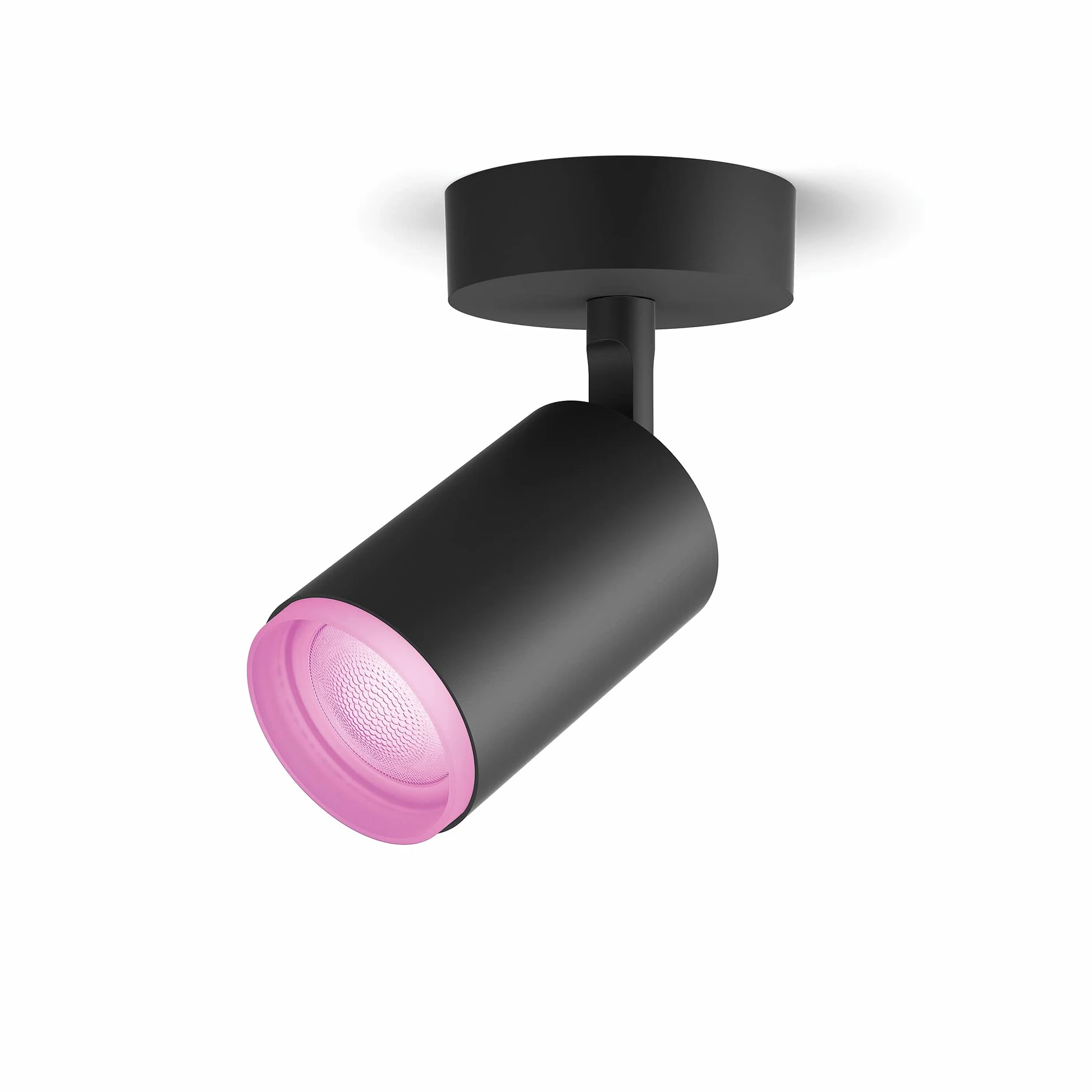 Philips Hue White and color ambiance Bluetooth 1 lampa punktowa Fugato, LED GU10, czarna, ściemniana, 16 mln kolorów, sterowanie za pomocą aplikacji, kompatybilna z Amazon Alexa (Echo, Echo Dot)
