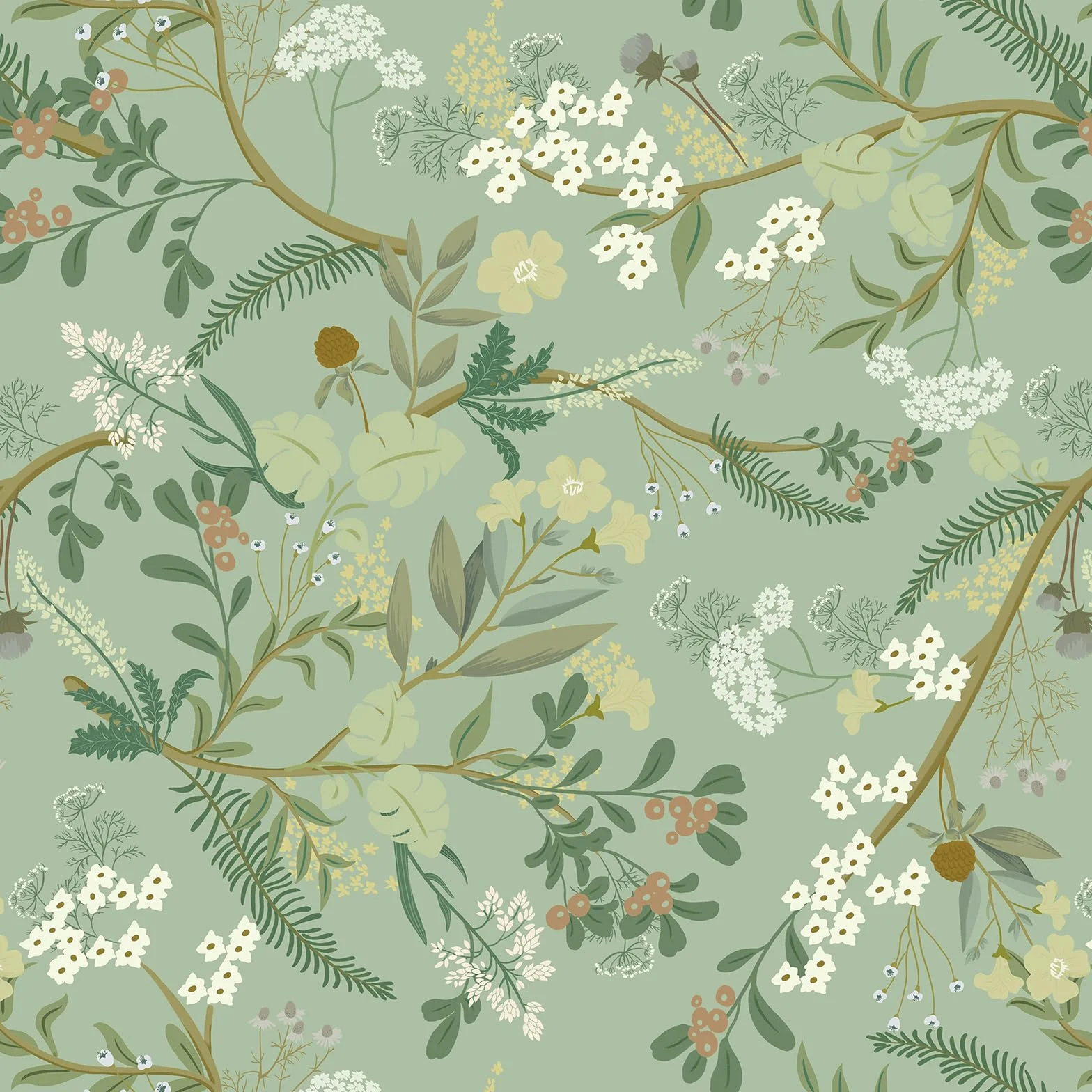 CiCiwind Samoprzylepna tapeta zielona, 40 x 300 cm, jasnozielona tapeta w kwiaty, zdejmowana, samoprzylepna okładzina ścienna, wodoodporna folia do mebli, na ścianę, szafki, meble, winylowa folia