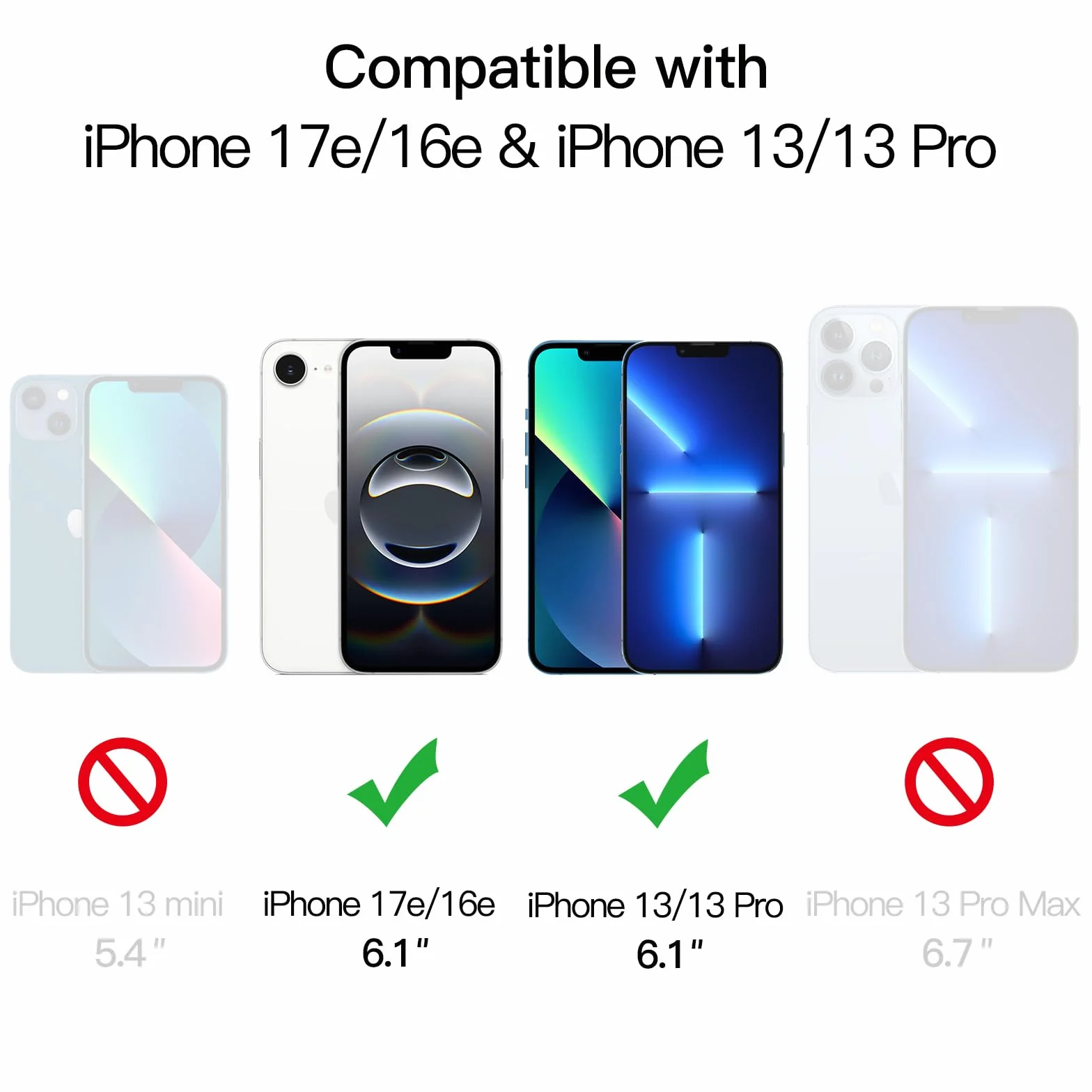 JETech Screen Protector Antyszpieg Szkło Hartowane dla iPhone 17e 2026 16e 13/13 Pro 6,1 Cala 2 Sztuki