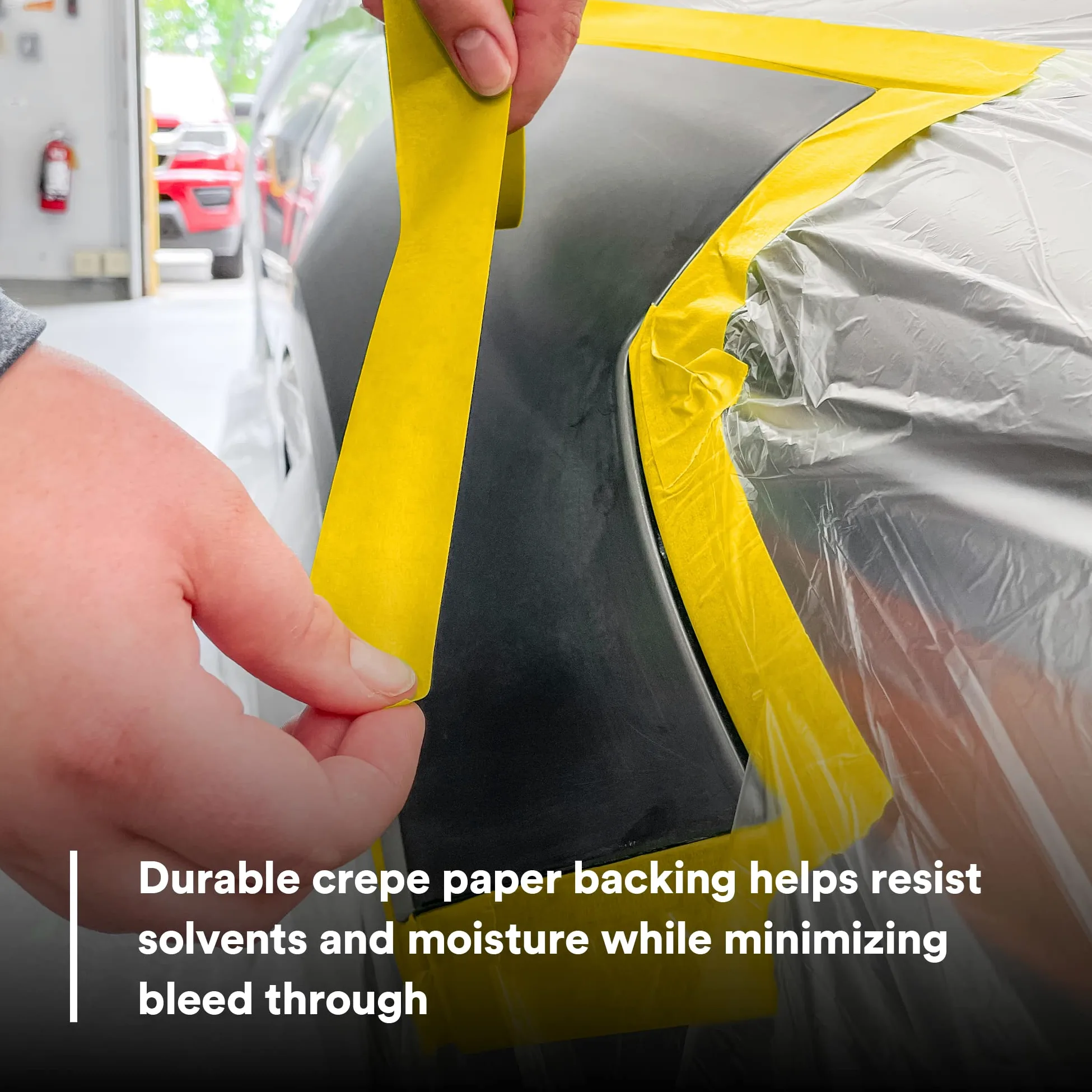 3M 06656 samochodowa taśma maskująca do ponownego wykończenia-48 mm, biała, 48 mm x 55 m