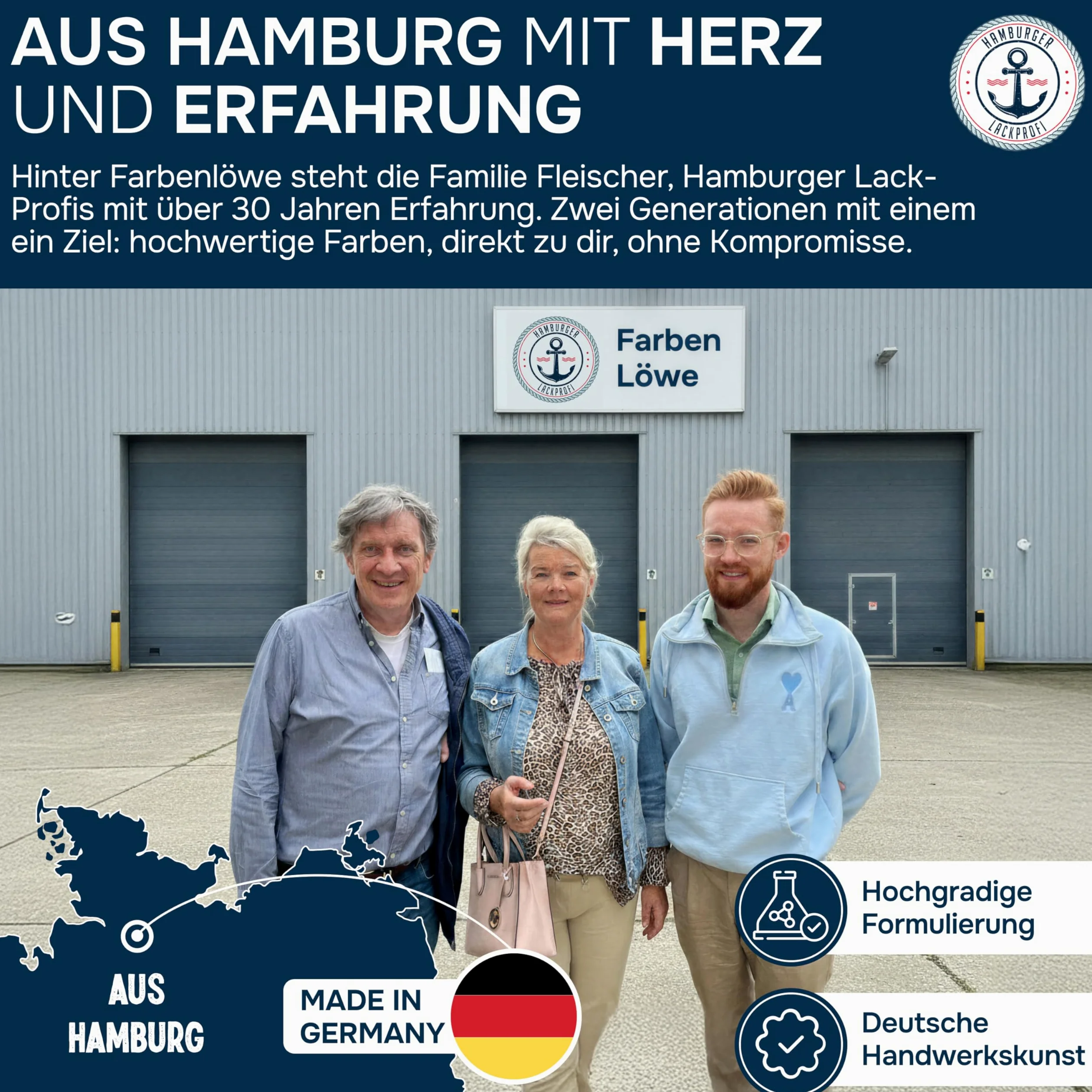 farba do mebli bez szlifowania WYBÓR KOLORU - WYBÓR POŁYSKU lakier do mebli drewno i metal - do wnętrz i na zewnątrz (kit (1 Liter)) Hamburger Lack-Profi