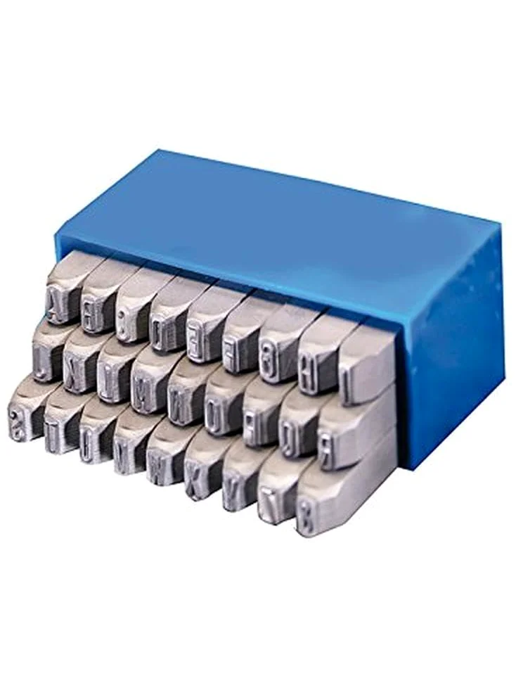 GRAVUREM -S Standardowy zestaw dziurkaczy do liter/stalowe znaczki/duże litery A-Z i / 10 mm - 3/8 cala