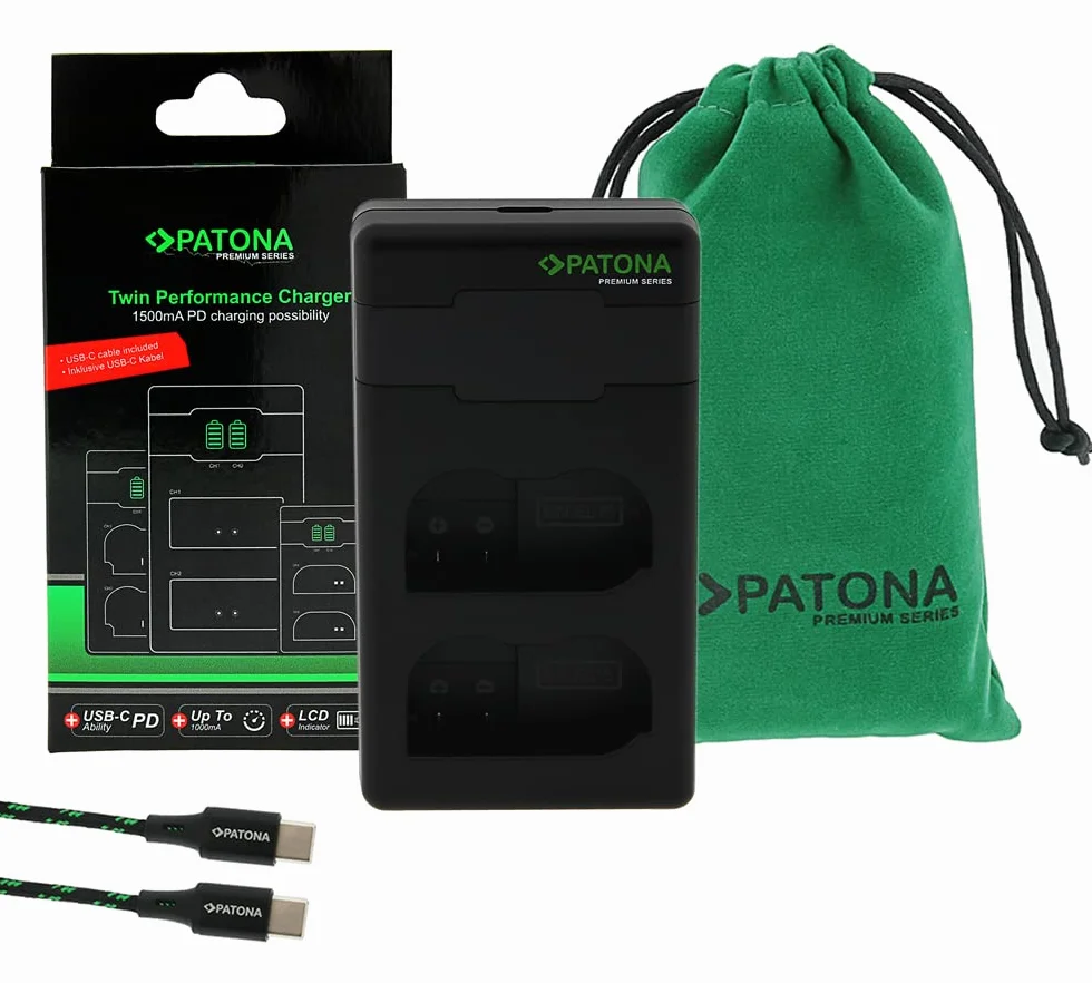 PATONA PROTECT EN-EL15c akumulatory 2x 2600mAh ładowarka USB-C 1500mA PD kompatybilna Zf Z6III