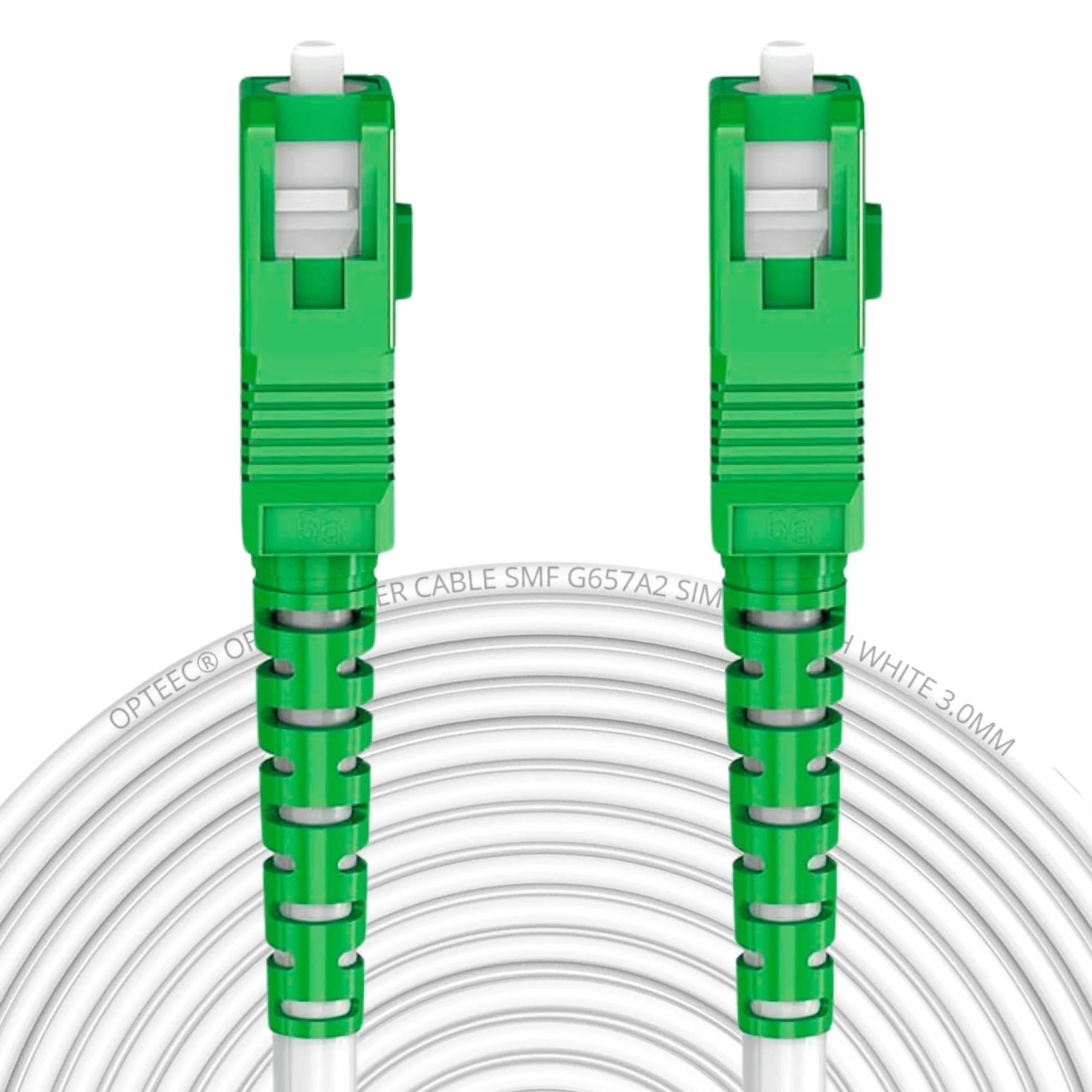 Optyczny kabel opancerzony SC-APC do SC-APC Simplex 0,5M Biały