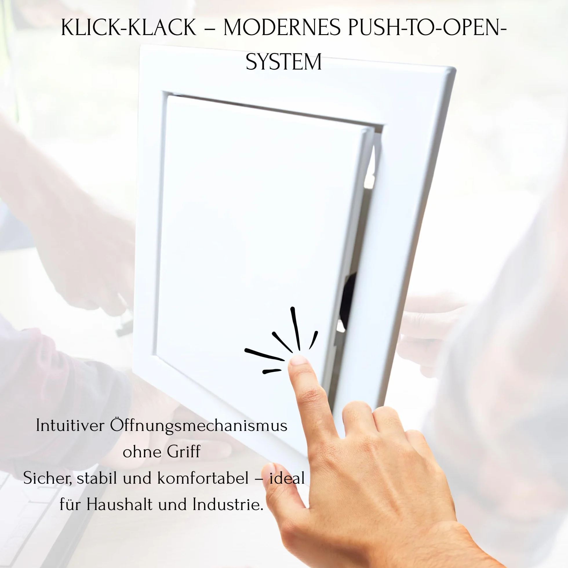 TMALASER Drzwi rewizyjne metalowe 30 x 70 cm stal ocynkowana – klapa rewizyjna biała 300 x 700 mm push to open/Klick-Klack - drzwi inspekcyjne do ścian murowanych i karton-gips