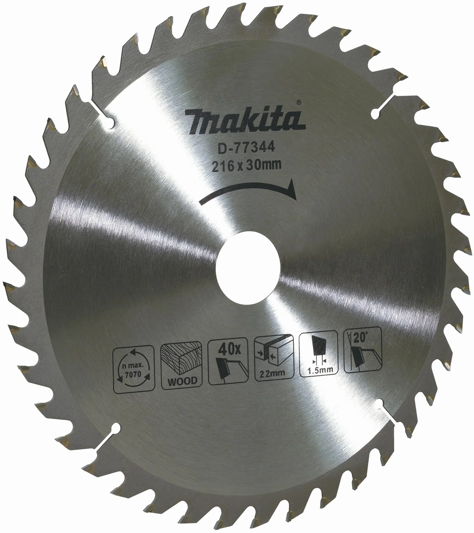 Makita D-77344 TCT brzeszczot do piły 216 x 40 x 40 T, drewno