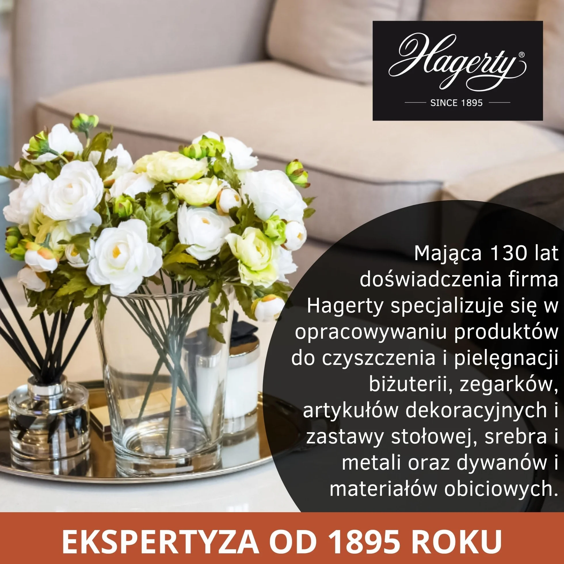 Hagerty Crystal Clean Spray do czyszczenia kryształów 500 ml I Skuteczny środek do czyszczenia żyrandoli I Spray do łatwego czyszczenia i pielęgnacji lamp z kryształu szkła i metalu