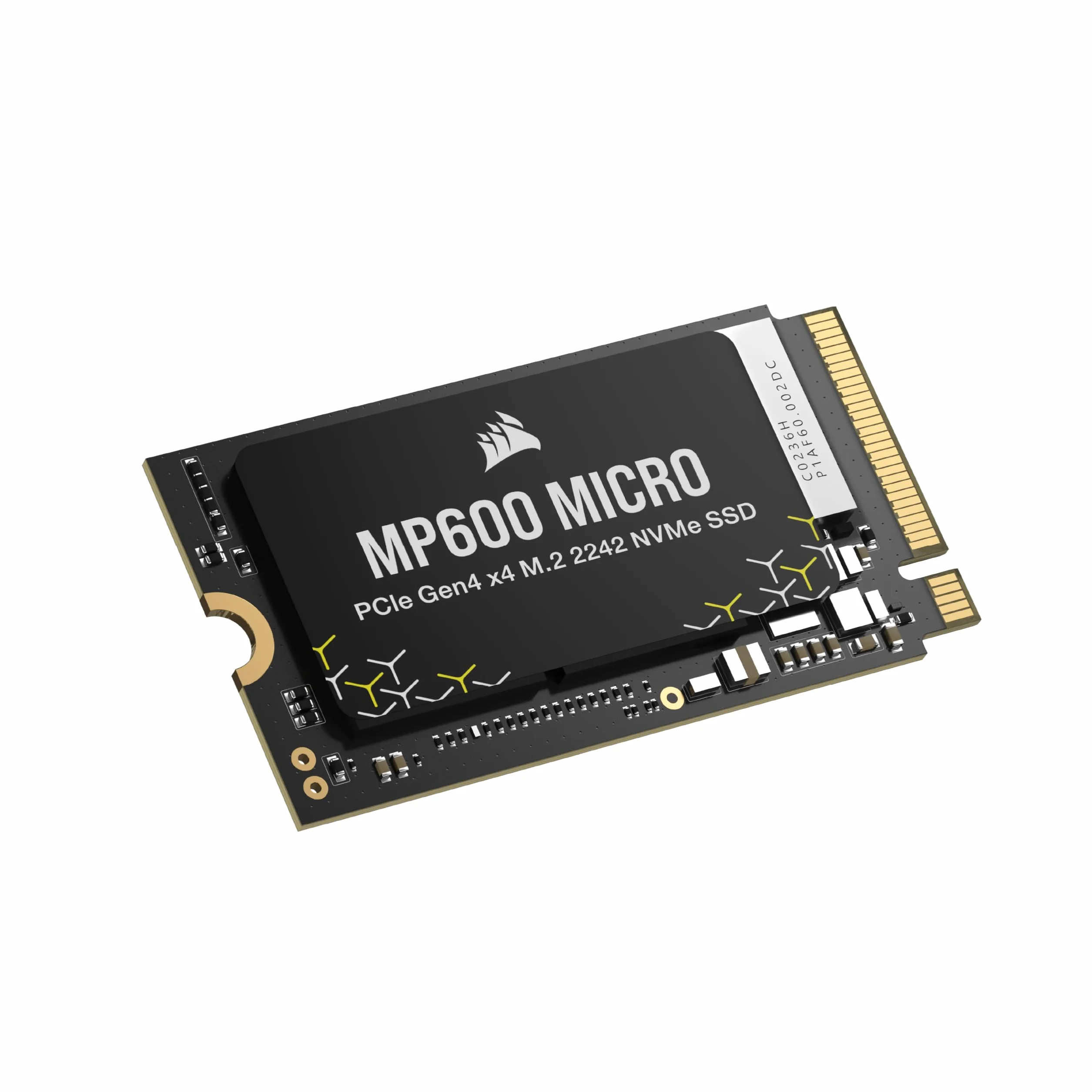 CORSAIR MP600 MICRO 1TB M.2 NVMe PCIe x4 Gen4 2 SSD – M.2 2242 – Odczyt Sekwencyjny do 7000 MB/s – 3D TLC NAND o Wysokiej Gęstości – Kompatybilny z Laptopami Thin PCIe 4.0 - Czarny