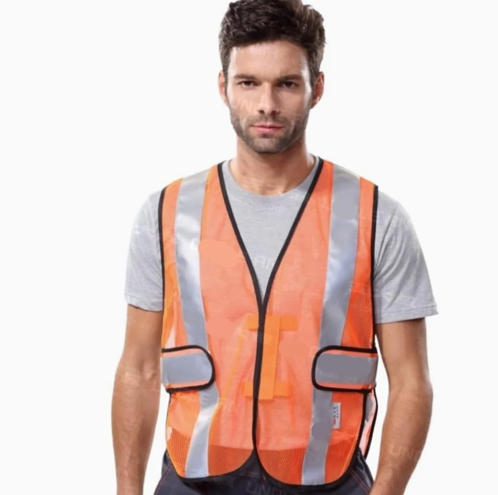 Odblaskowa Ostrzegawcza Kamizelka Odblaskowa Z Siateczki Poliestrowej. Regulowana Szeroka I Ciasna Droga Robocza Kamizelka(3XL)