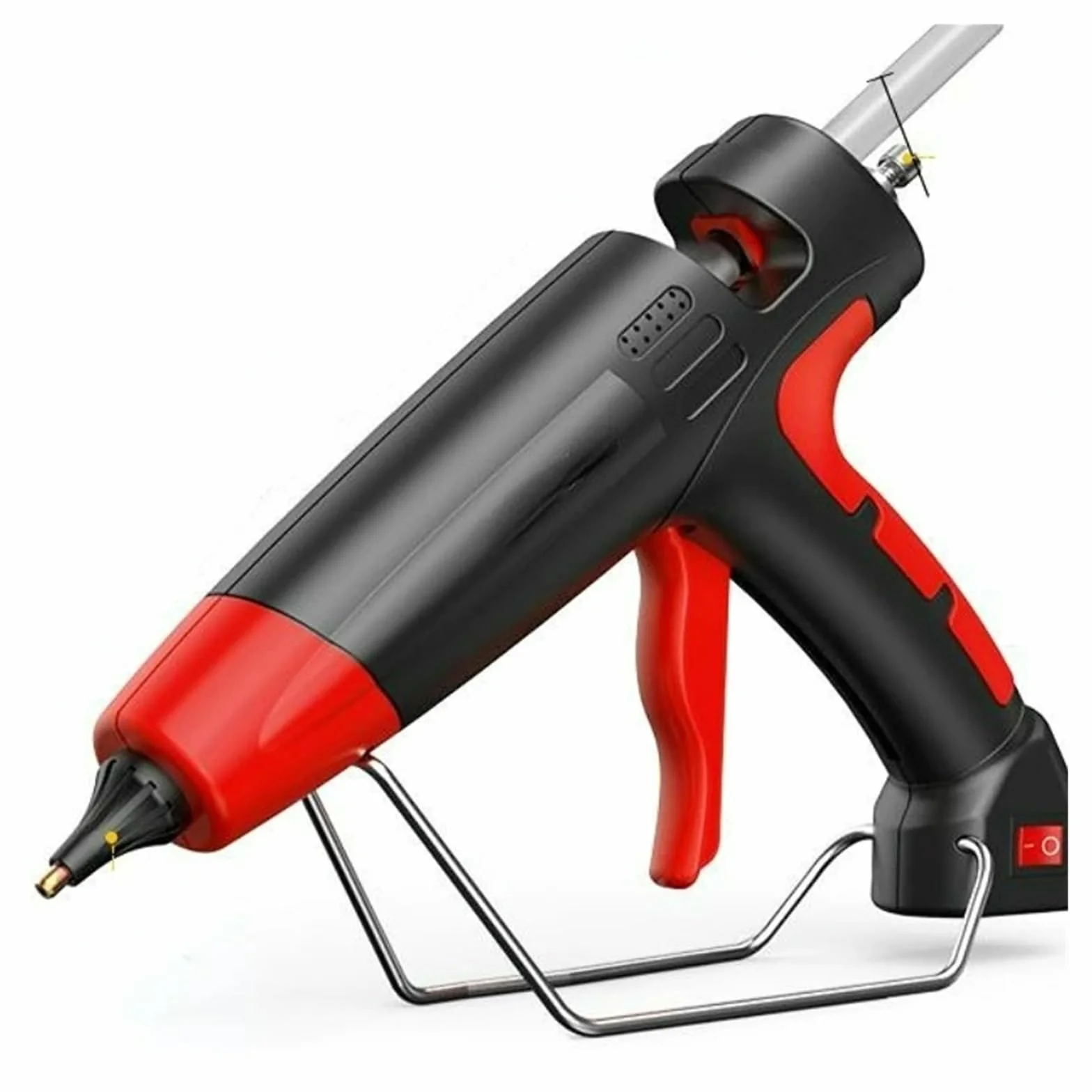 Pistolet Do Kleju Na GorąCo Profesjonalny Pistolet Do Klejenia Na Gorąco O Mocy 800 W Z Miedzianą Dyszą Użyj Klejów W Sztyfcie 11 Mm Plastikowe Narzędzia Do Naprawy(800W-Switch-Red)