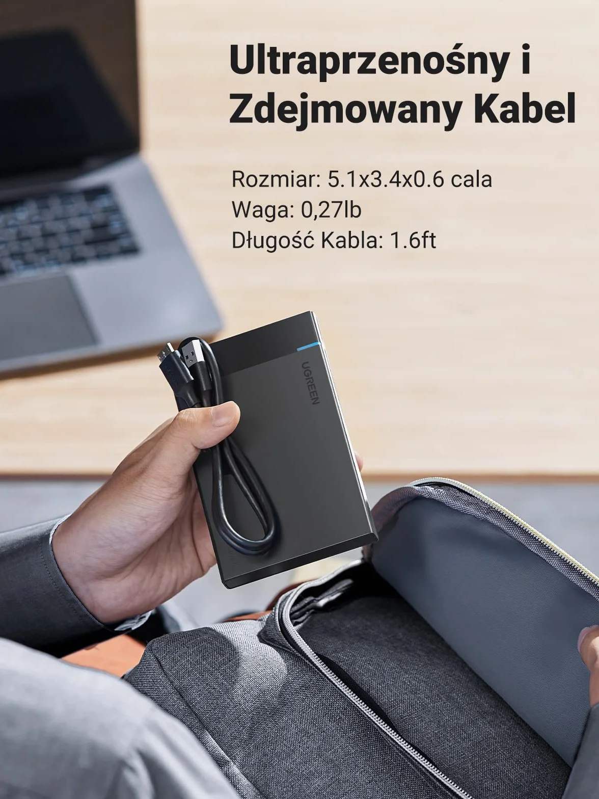 UGREEN Obudowa Dysku Twardego Obudowa 2,5 Cala USB 3.0 SATA