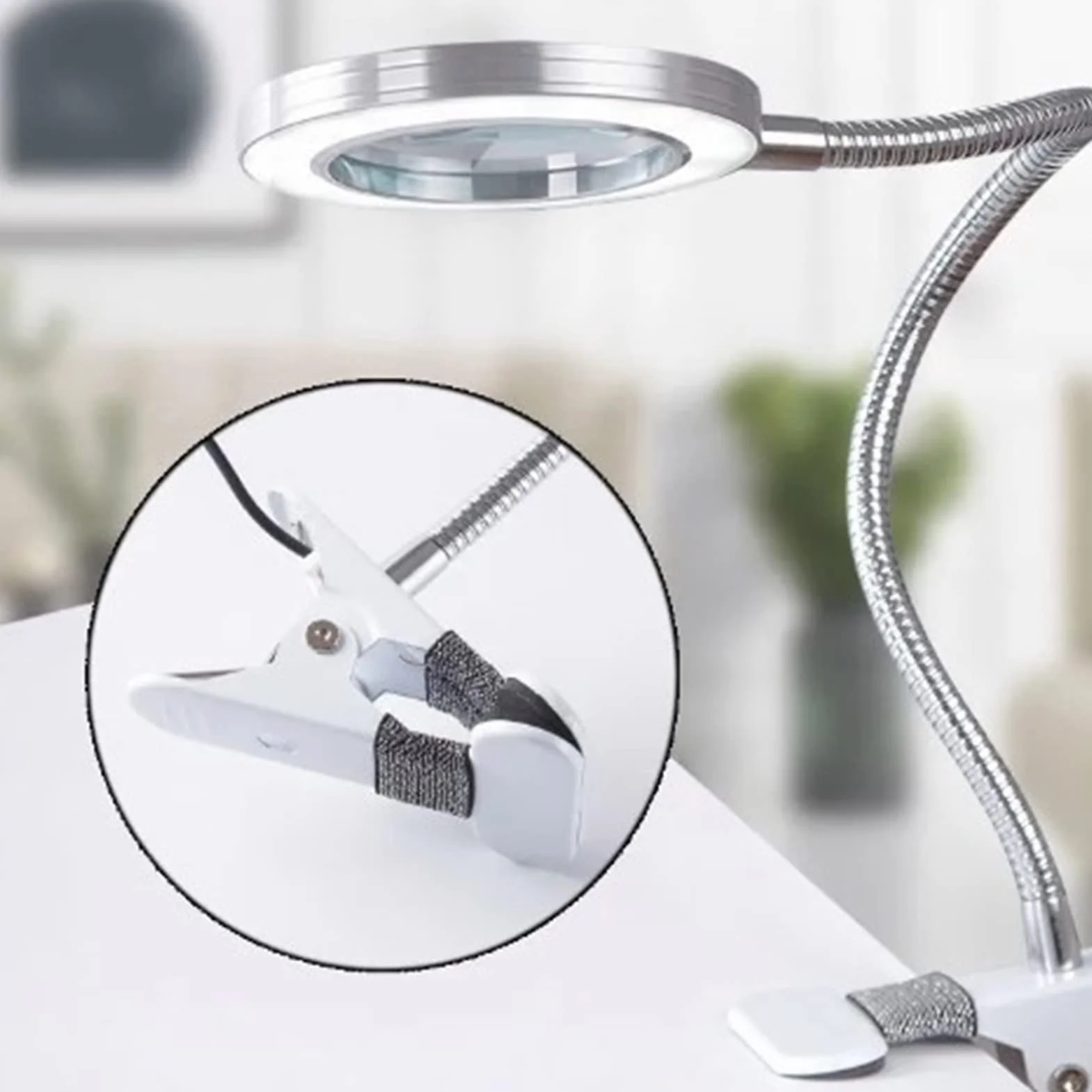 TARSHYRY Przenośna Lampa LED z Klipsem z Regulowanym Ciepłym i Chłodnym światłem, Elastycznym Oświetleniem USB do Tatuażu w Salonie, konstrukcją przyjazną dla Okularów