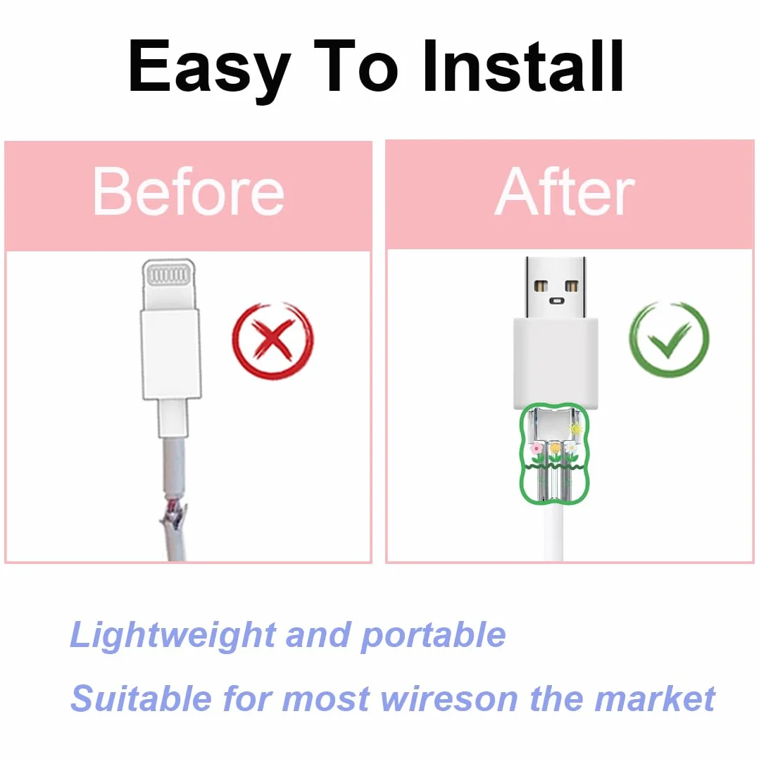 Kabel do ładowania USB z ochraniaczem kompatybilny z Type-C iPhone iPad
