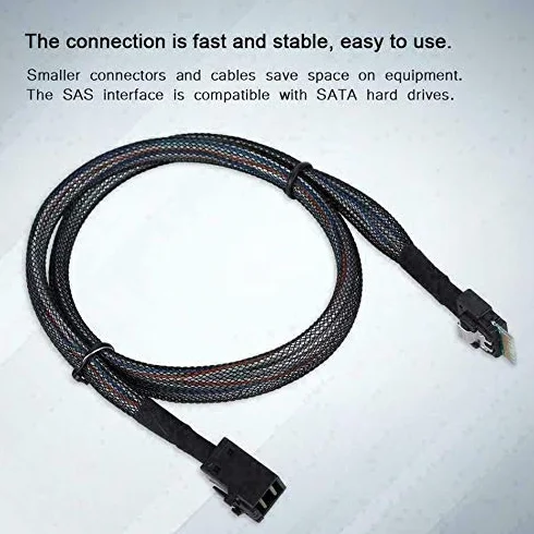 INNOV8 Slim SAS SFF-8654 4i 38pin do Mini SAS HD SFF-8643 36-pinowy kabel docelowy 0,5 m