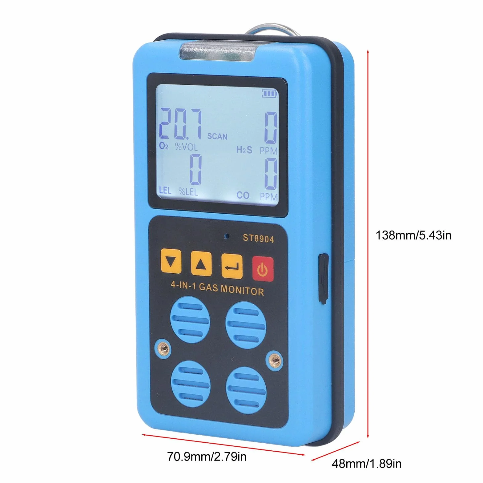 4 w 1 Detektor Gazu Multi Gas MonitorCO H2S O2 LE Analizator Gazu Tester Gazu Ziemnego Alarm Podświetlany Wyświetlacz Detektor Gazu
