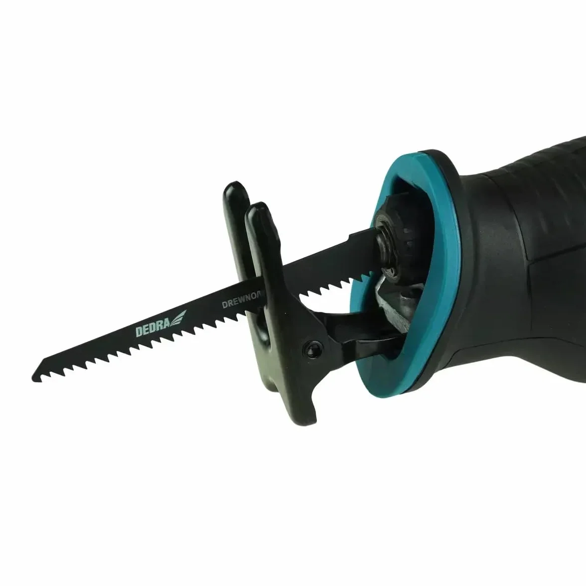 Dedra DED7061 – akumulatorowa piła szablasta 18 V z lisią ogonem, skok brzeszczotu 25,4 mm, 0–2800 skoków/min, beznarzędziowa wymiana brzeszczotu, blokada włącznika