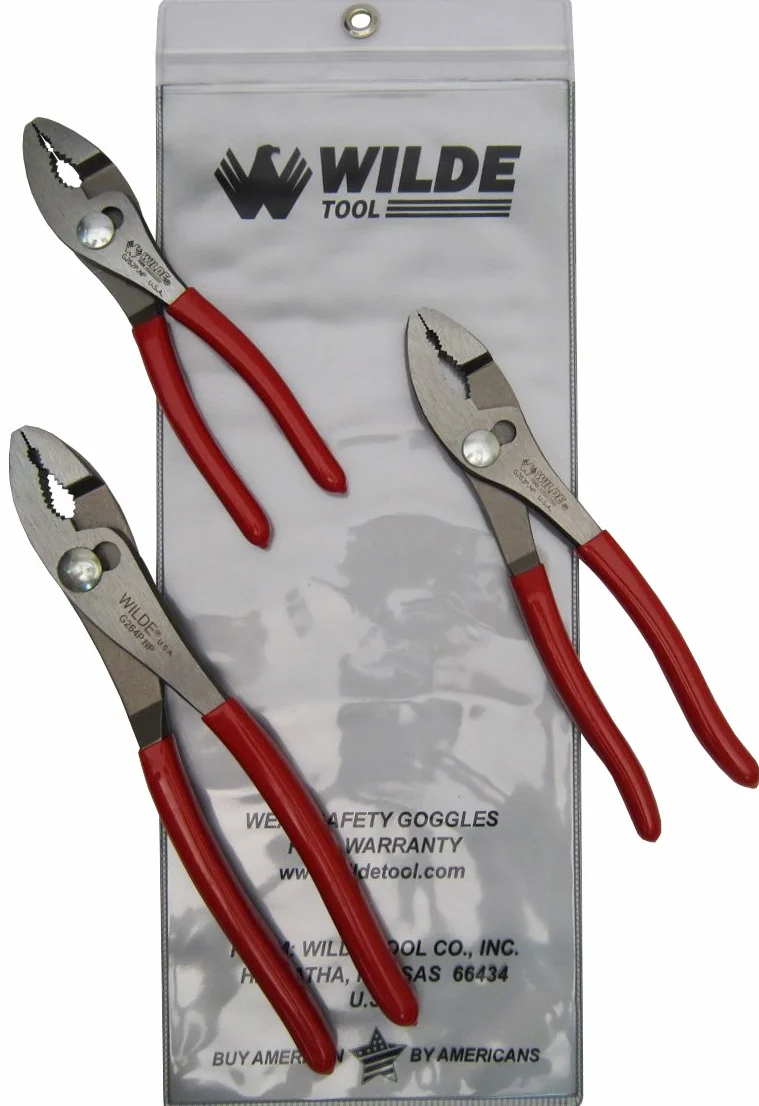 Wilde Tool G258PSP Zestaw szczypiec kombinowanych ze złączami ślizgowymi, 3-częściowy