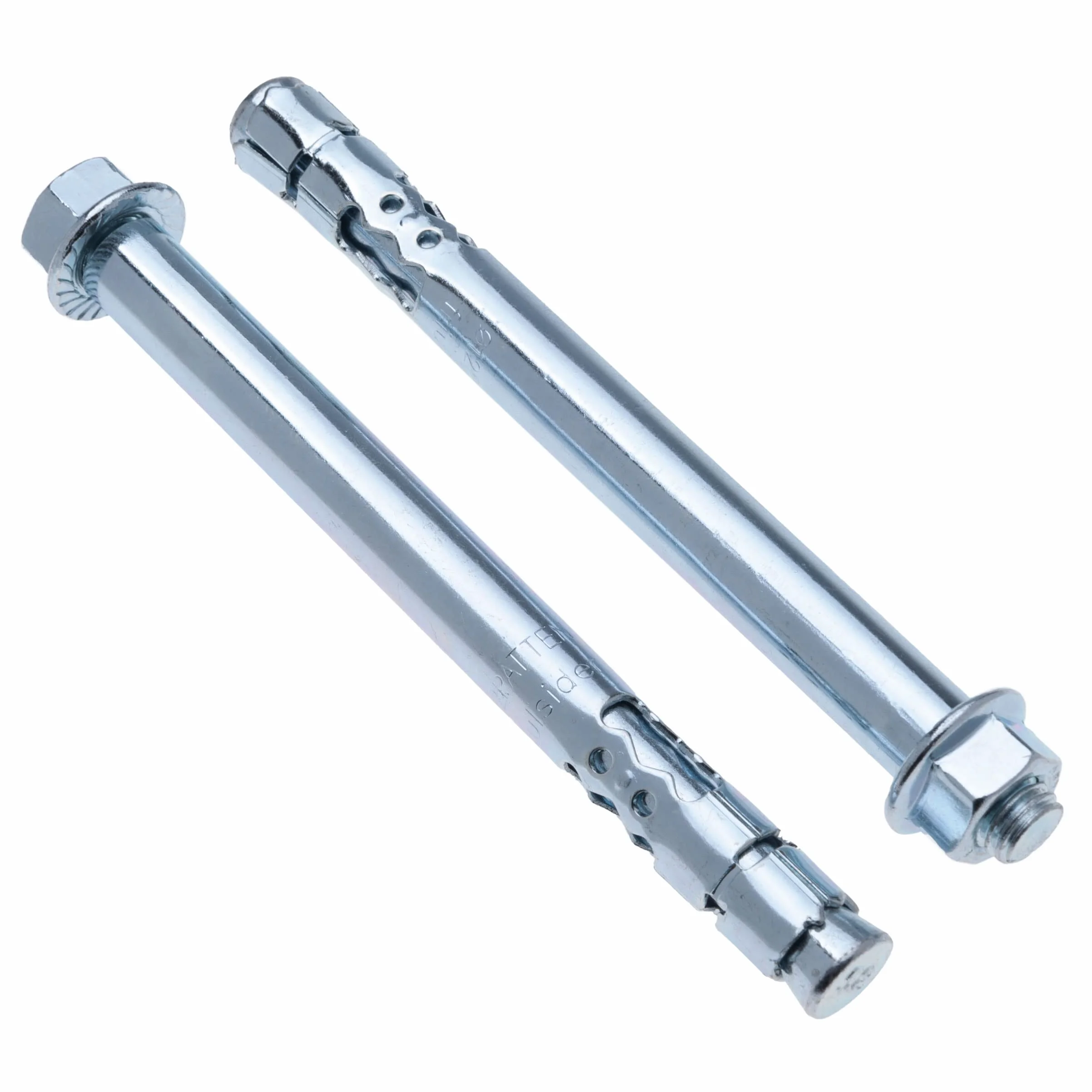 12 mm X 99 mm Kotwa tulejowa z nakrętką sześciokątną, śruba rozporowa z kołkiem gwintowanym, metalowy kołek rozporowy, wstępnie zmontowane kotwy klinowe do muru betonowego, ściany z cegły (Pack of 2)