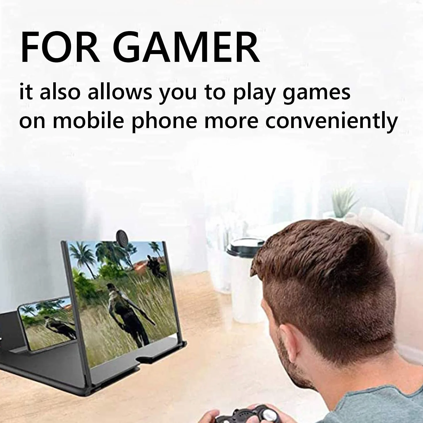 Lupa do telefonu komórkowego 3D HD, powiększenie ekranu telefonu komórkowego, używana w telefonach komórkowych do powiększenia ekranu, aby poprawić efekty filmowe, wideo i gry. Urodziny (14 cali,