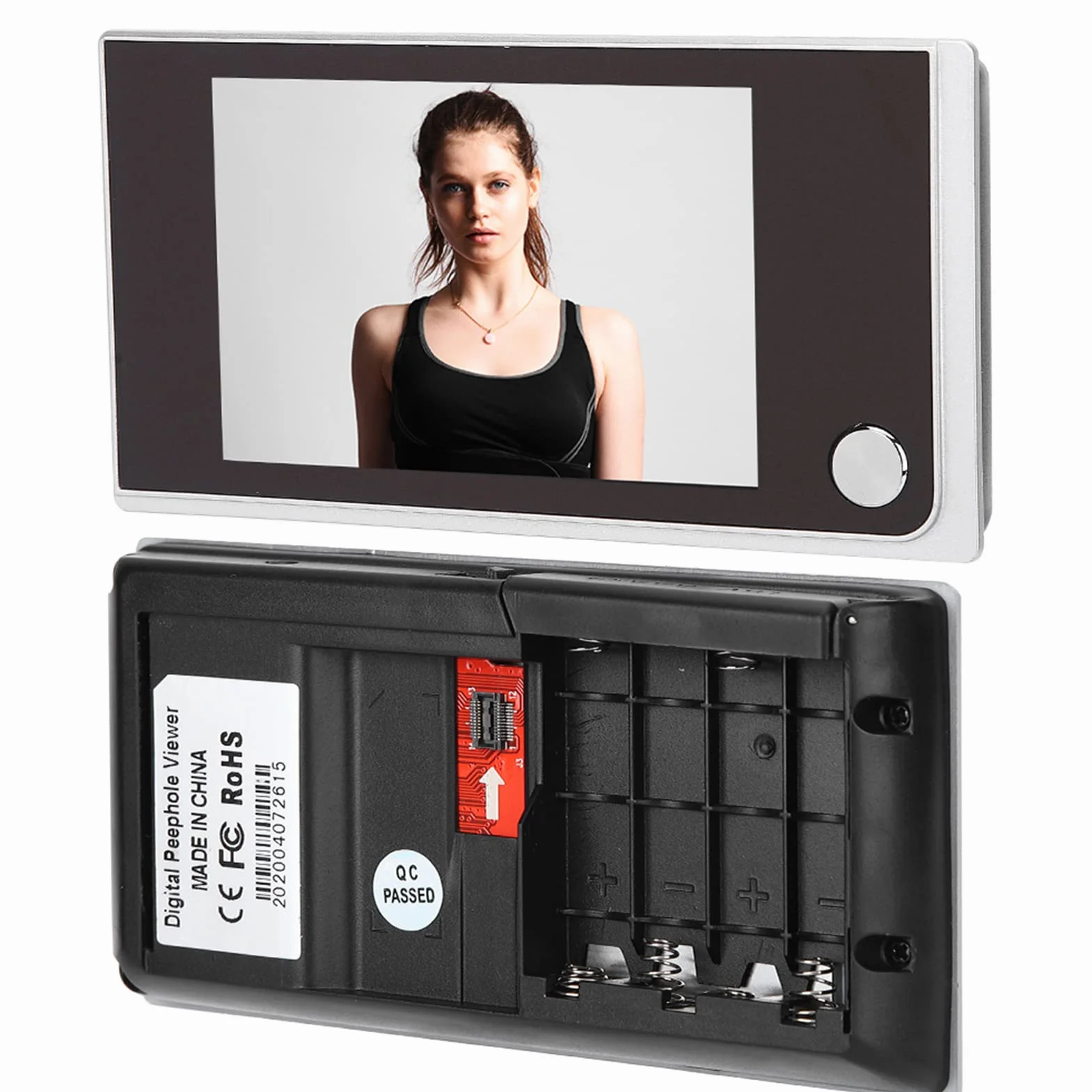Generic Cyfrowy Wizjer do Drzwi, 3.5 Calowy Cyfrowy Wyświetlacz LCD 120 Stopni Szeroki Kąt Widzenia Wizjer Fotowizualny Elektroniczny Koci Wzrok do Domu