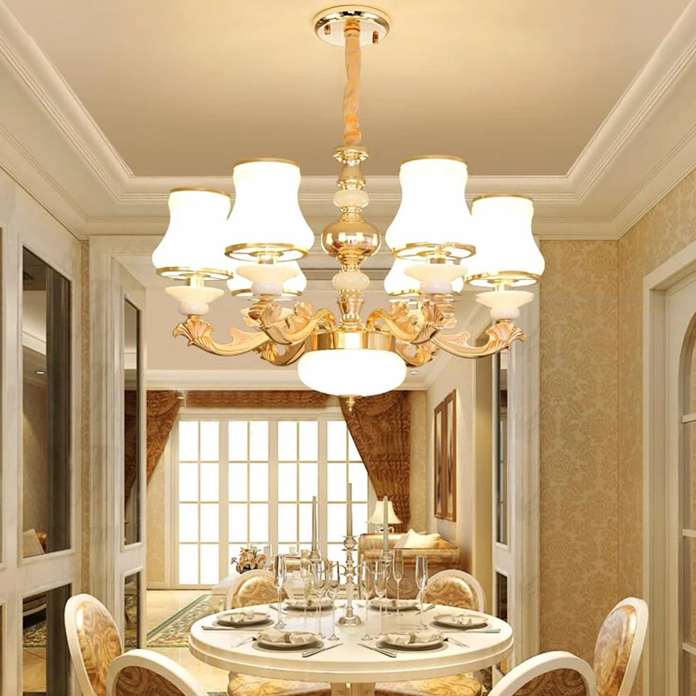 ceiling 6/8 żyrandola Europejskie złoto nowoczesne oprawy oświetleniowe wisiorek, lampy wiszące z połowy wieku, metalowe stopnie cynkowe Droplight do mieszkalnej kuchni do sypialni jadalnia